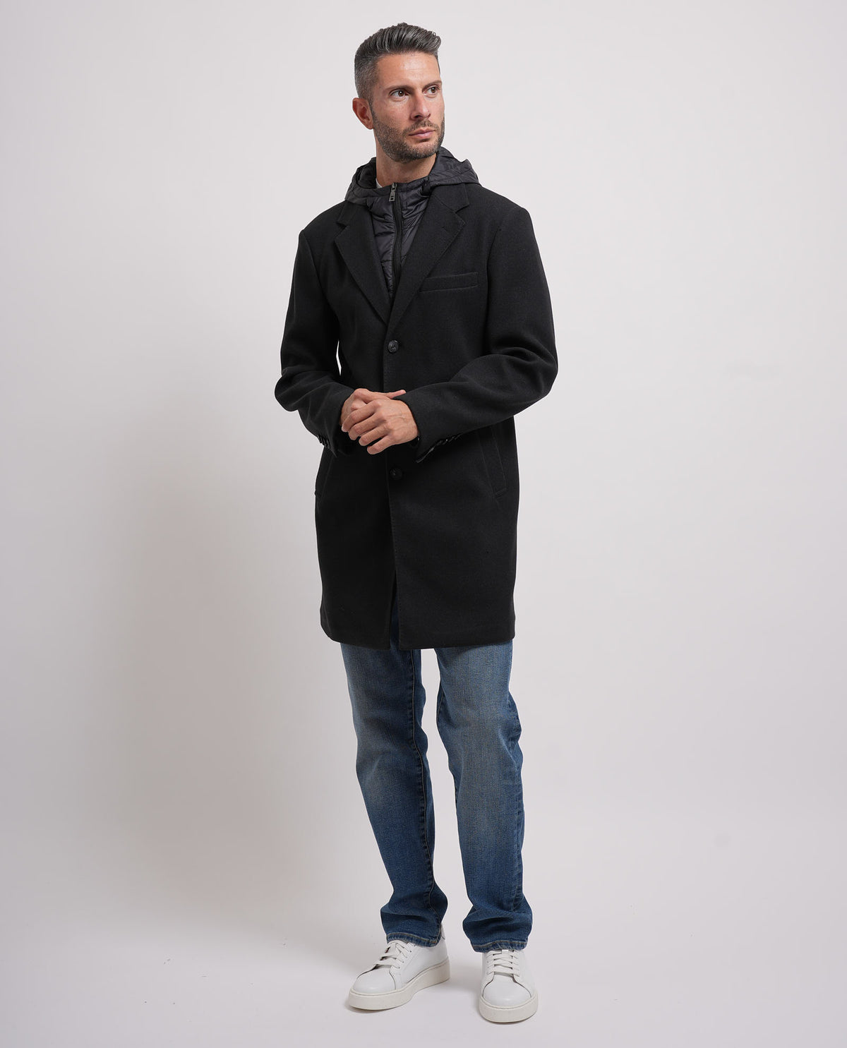Cappotto lungo Seinse uomo con gilet trapuntato 