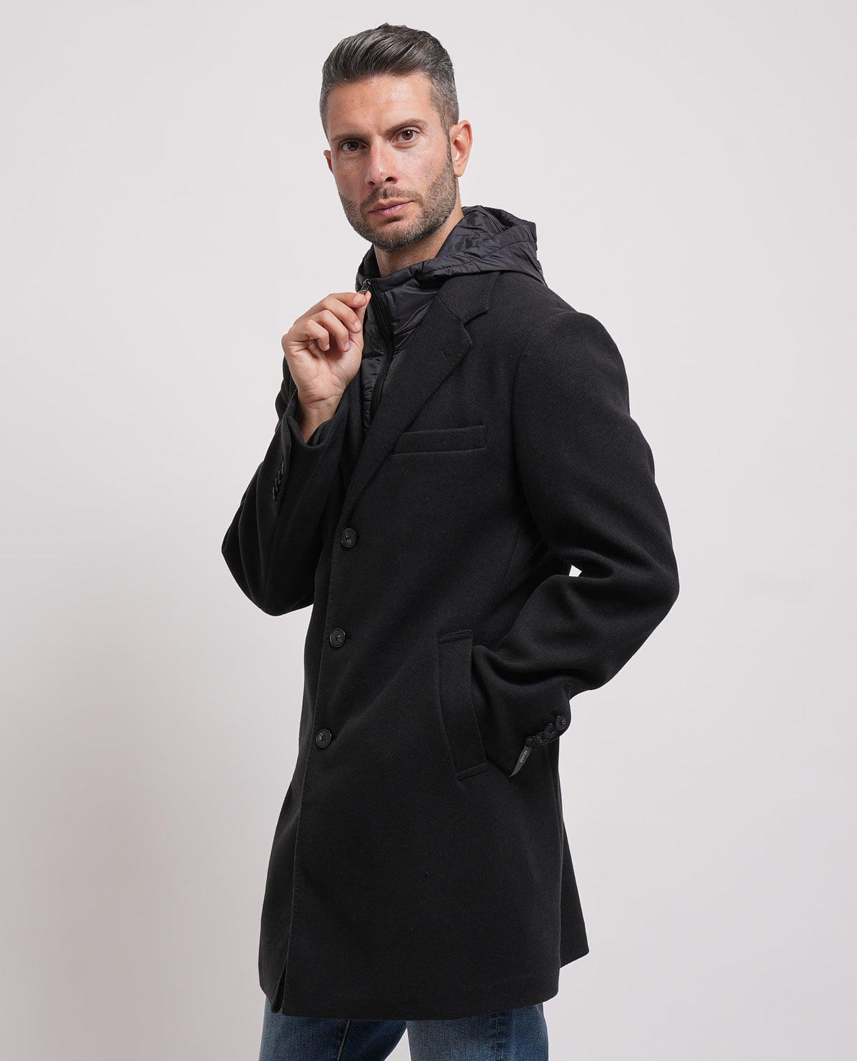 Cappotto lungo Seinse uomo con gilet trapuntato 