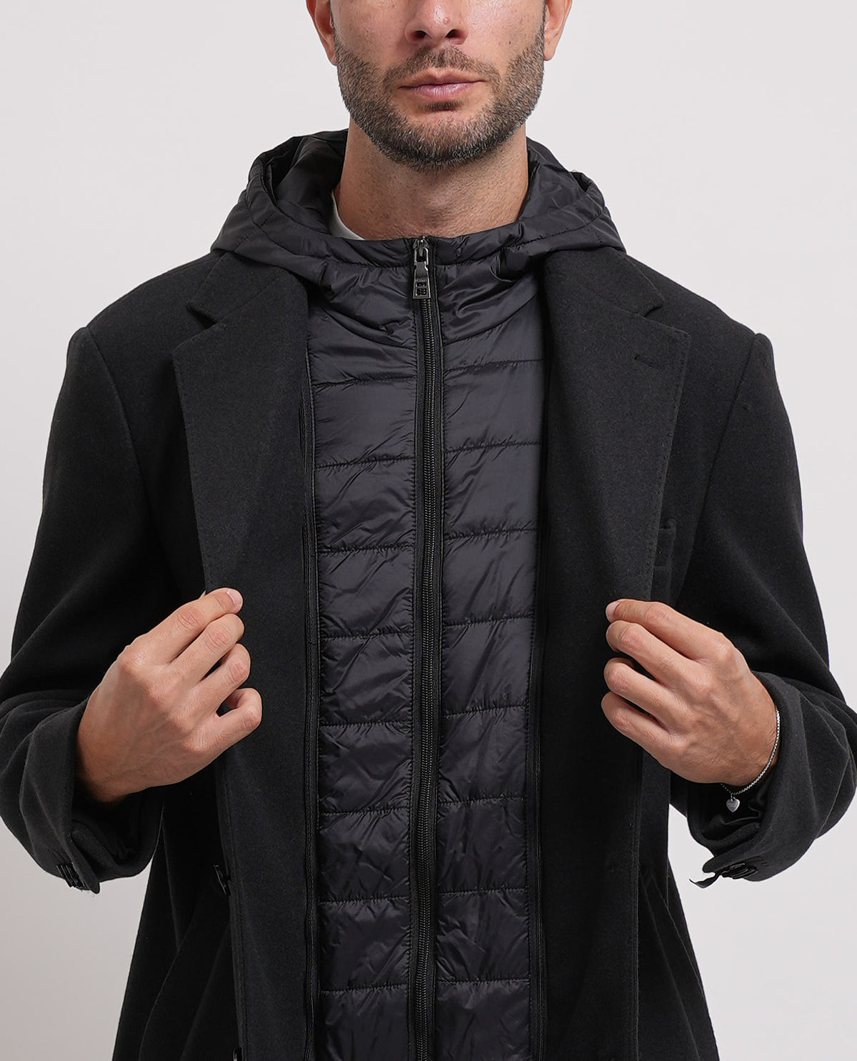 Cappotto lungo Seinse uomo con gilet trapuntato 