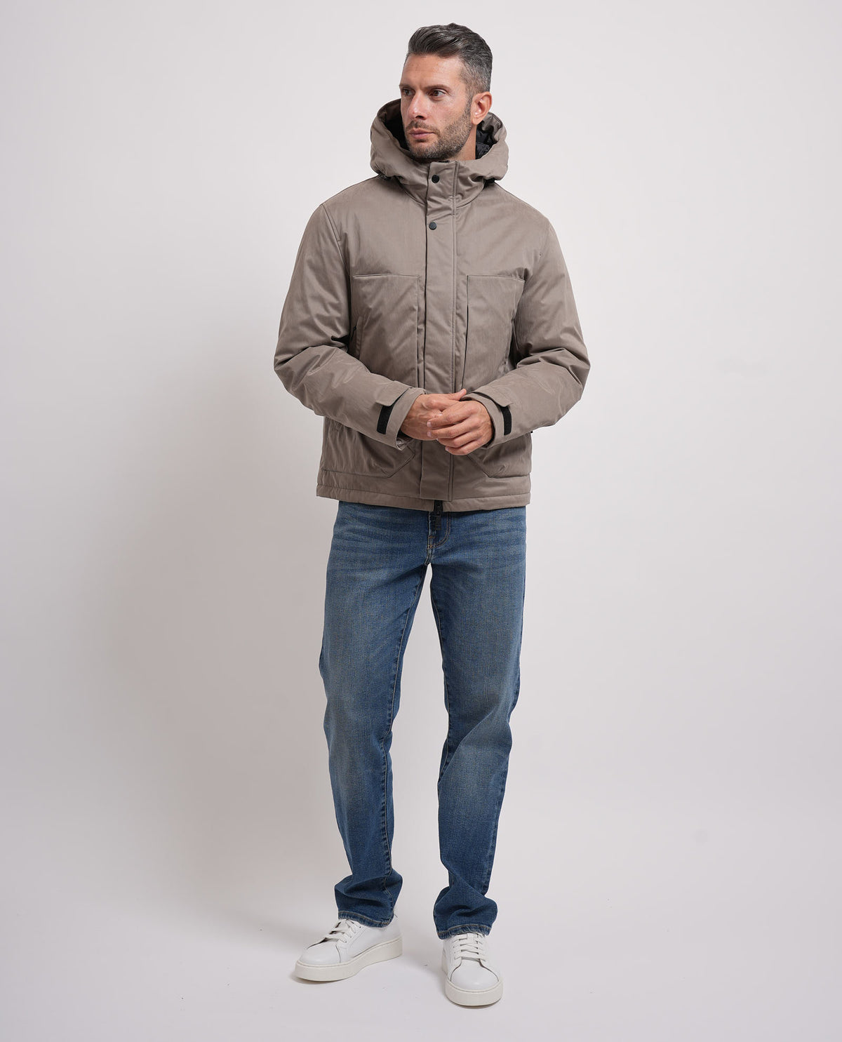 Giubbotto idrorepellente Seinse uomo con cappuccio 
