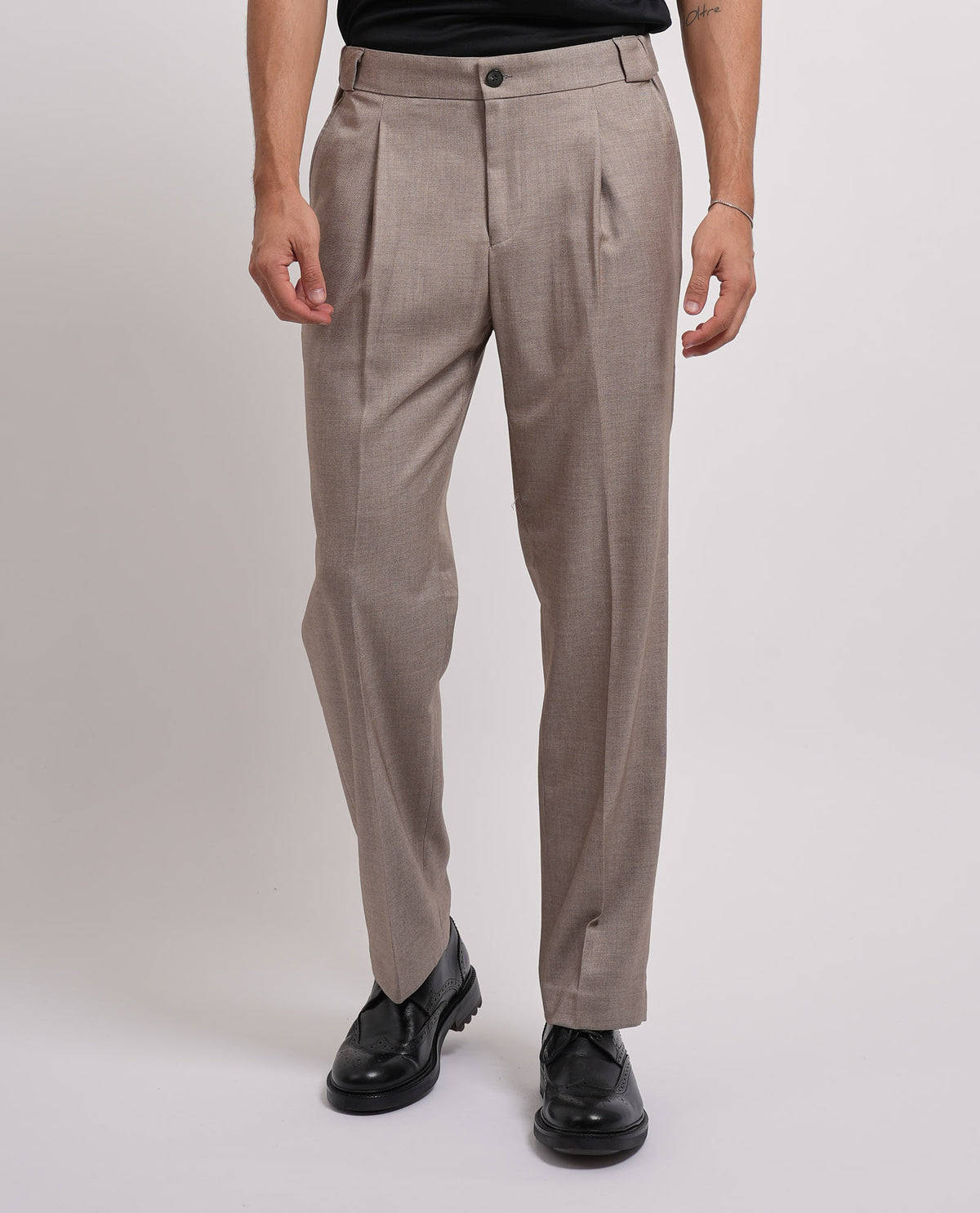 Pantaloni a vita alta Seinse uomo con pinces 