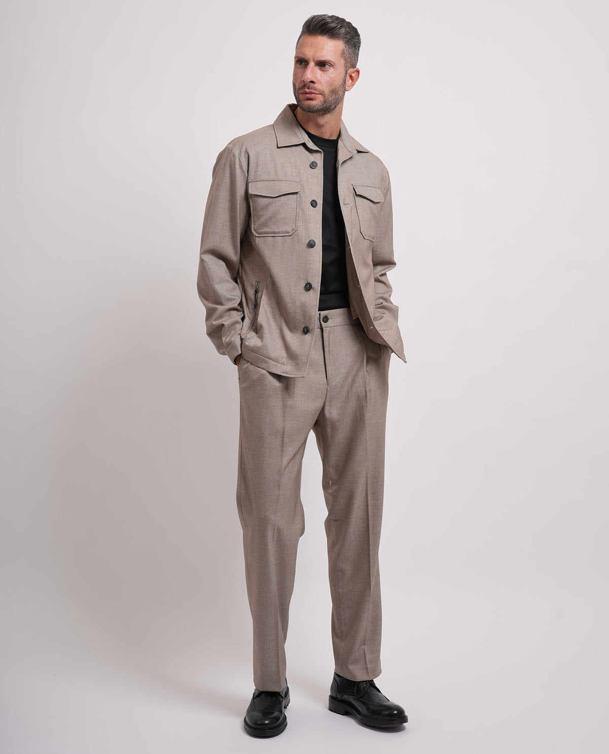 Pantaloni a vita alta Seinse uomo con pinces 