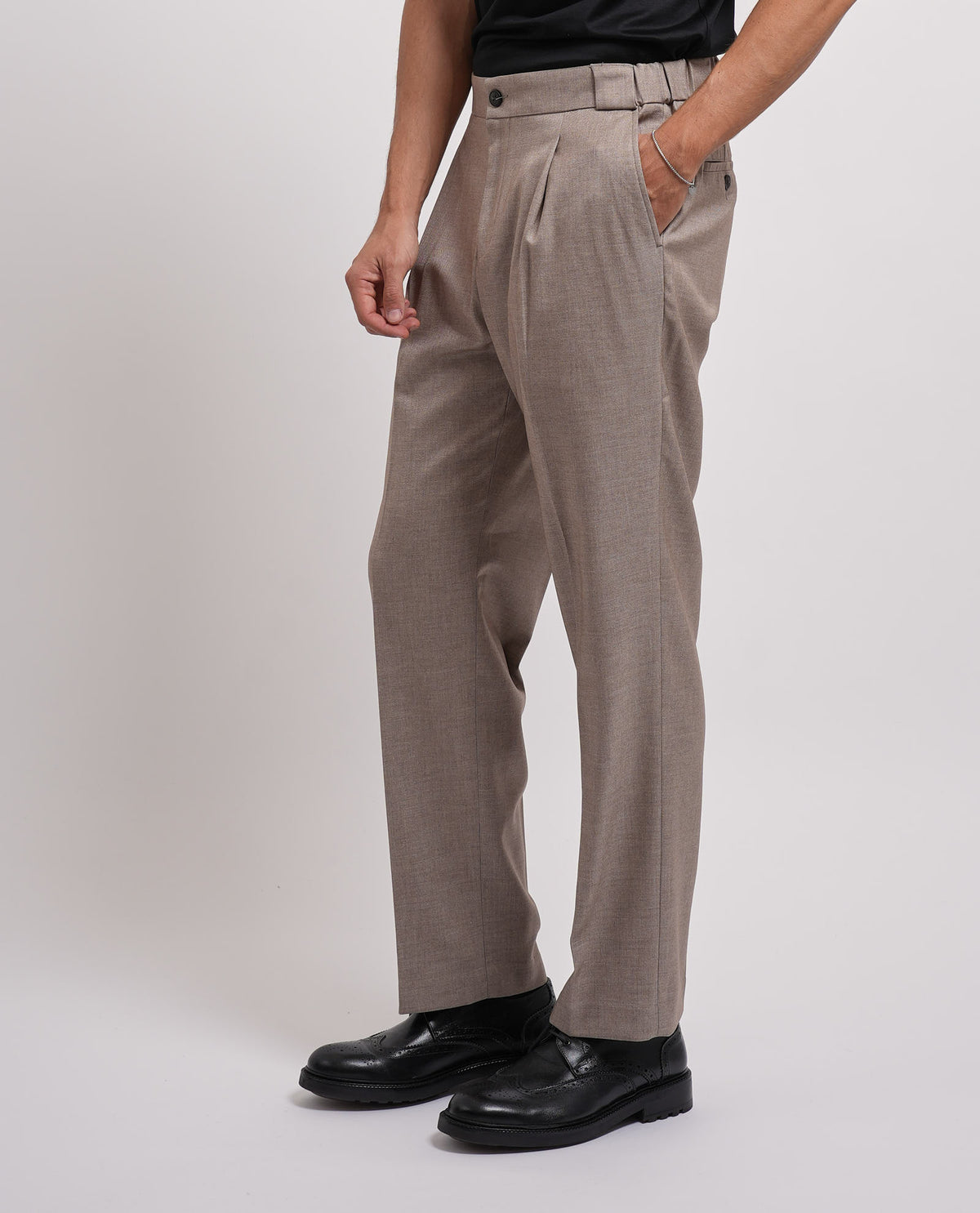 Pantaloni a vita alta Seinse uomo con pinces 