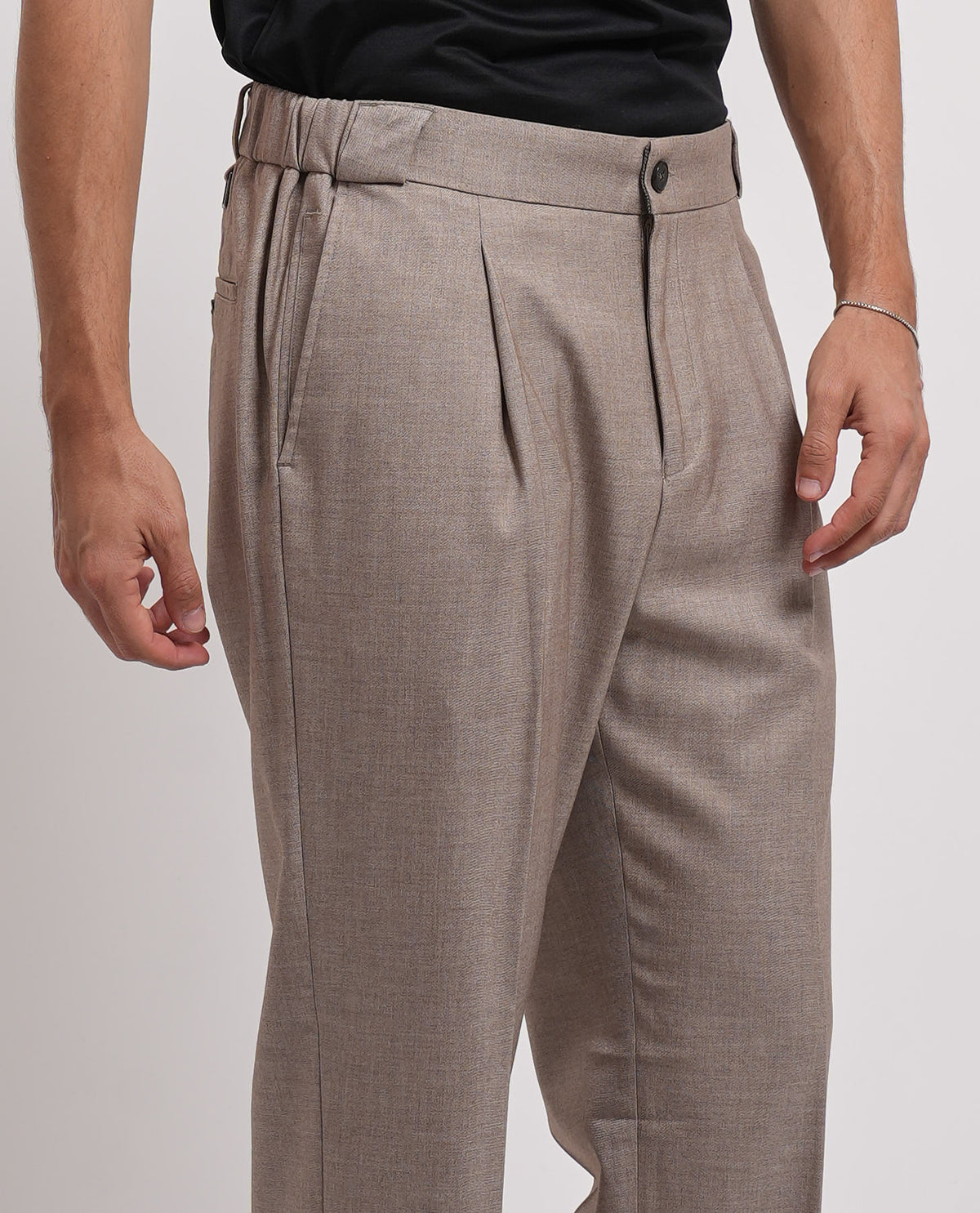 Pantaloni a vita alta Seinse uomo con pinces 