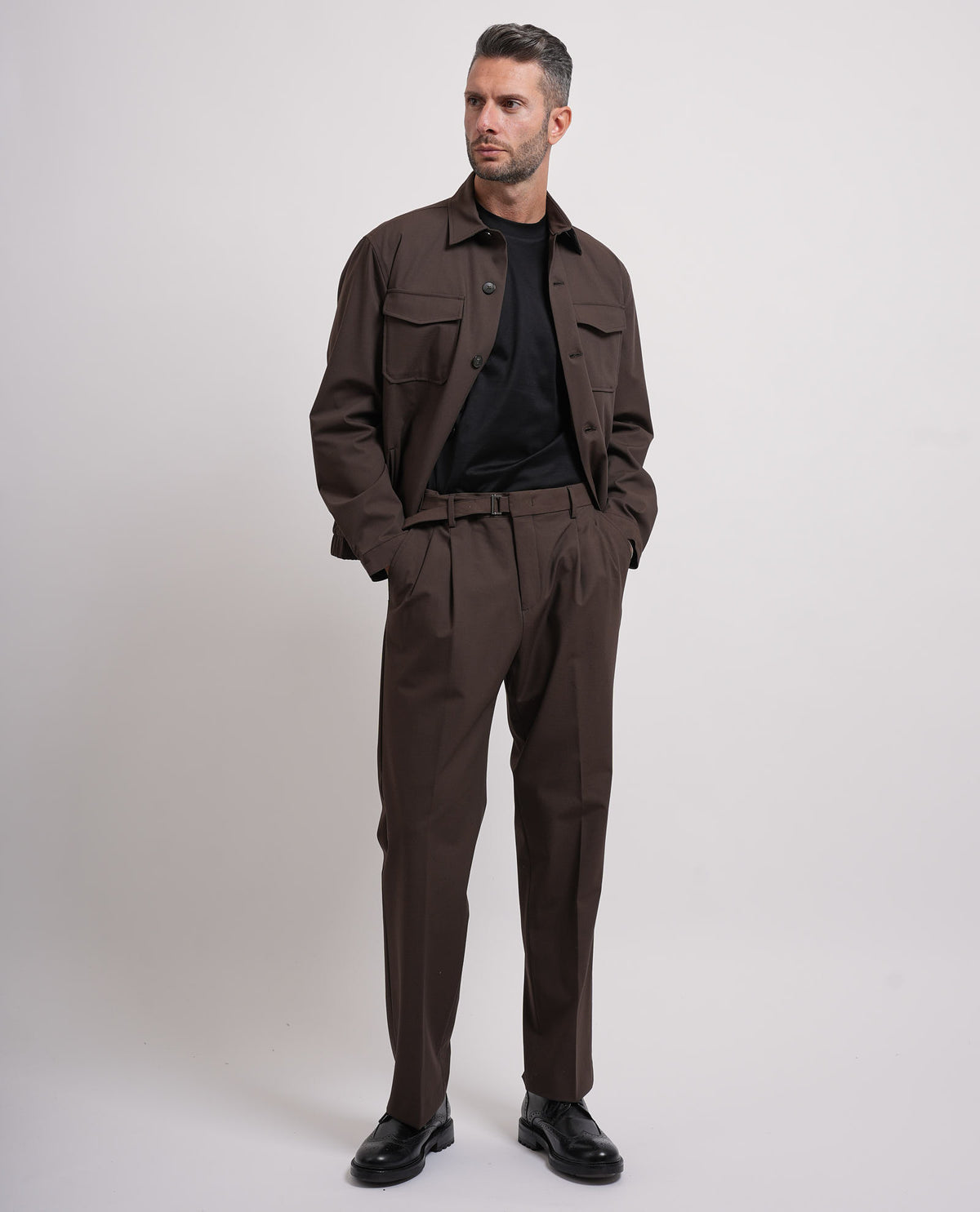 Pantaloni uomo Seinse con pinces e cinturino 