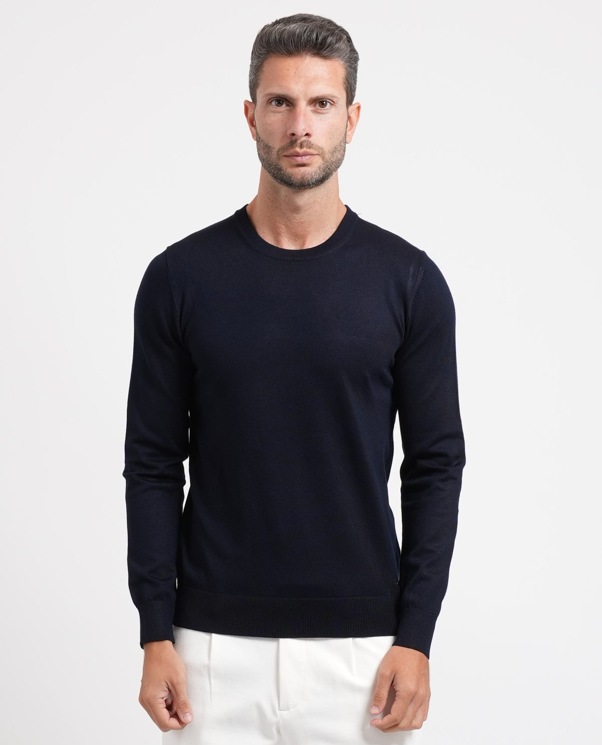 Maglia uomo Sette/Mezzo girocollo con targhetta 