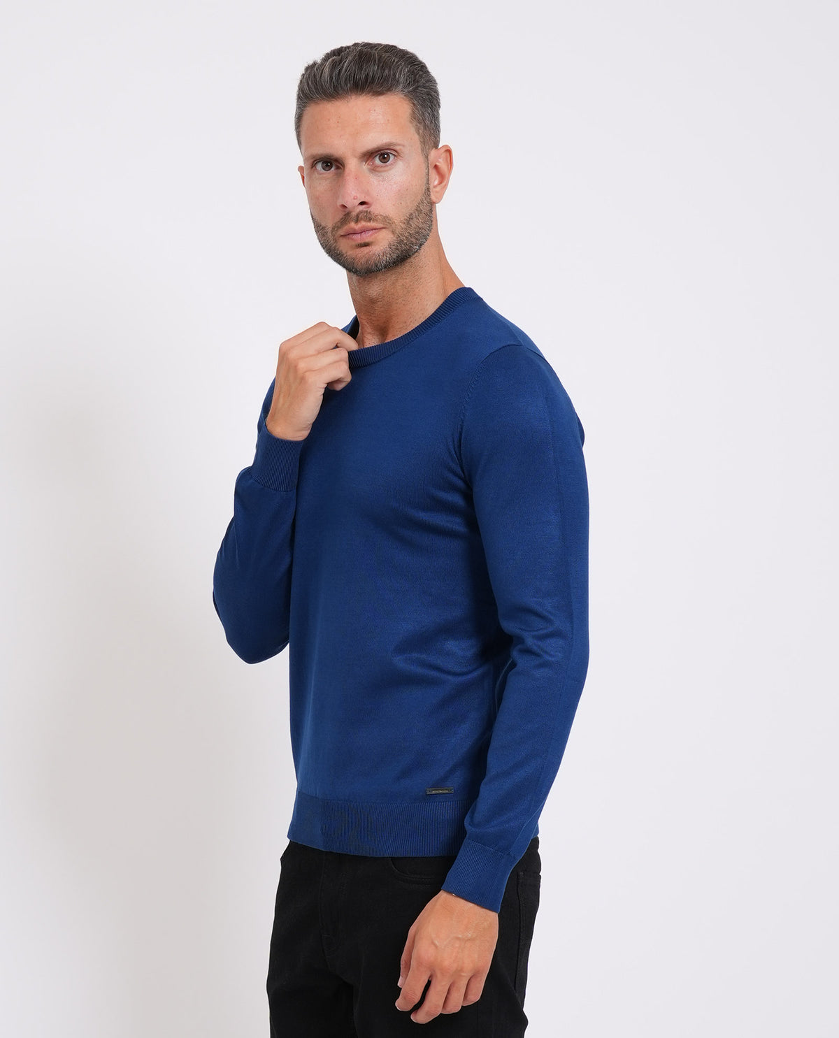 Maglia uomo Sette/Mezzo girocollo con targhetta 