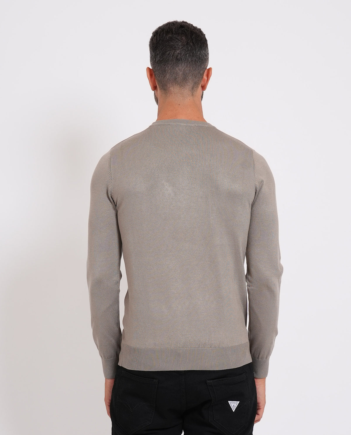 Maglia uomo Sette/Mezzo girocollo con targhetta<BR/> 