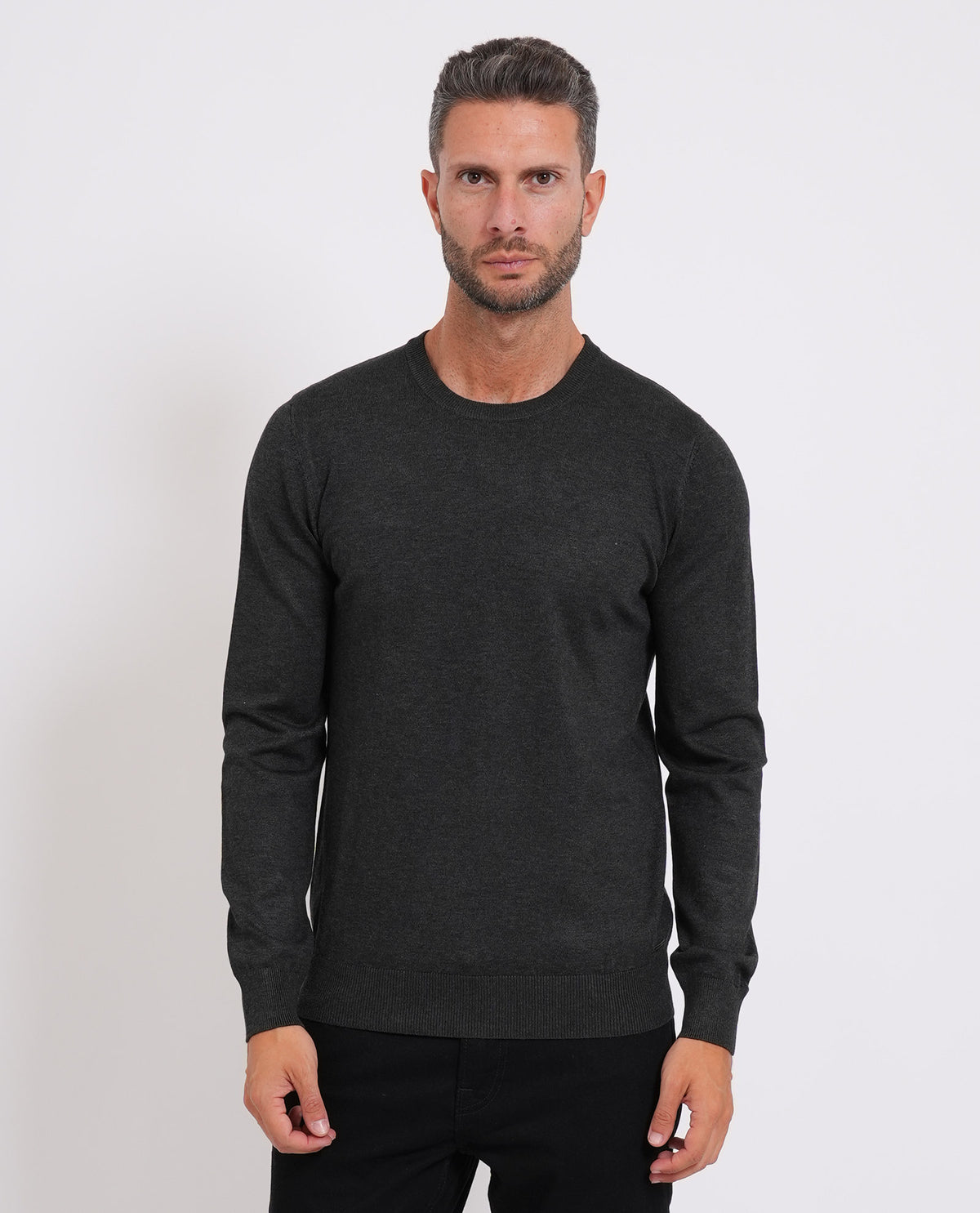 Maglia uomo Sette/Mezzo girocollo con targhetta<BR/> 