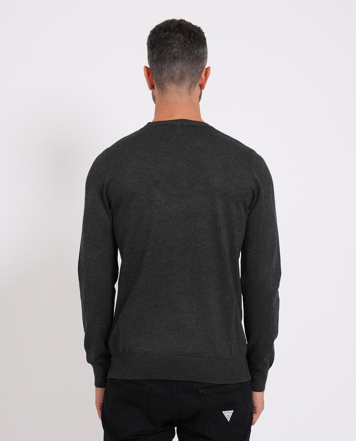 Maglia uomo Sette/Mezzo girocollo con targhetta<BR/> 