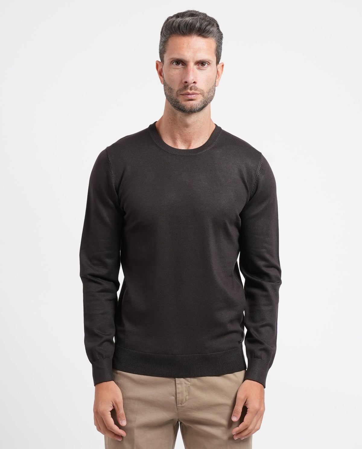 Maglia uomo Sette/Mezzo girocollo con targhetta 