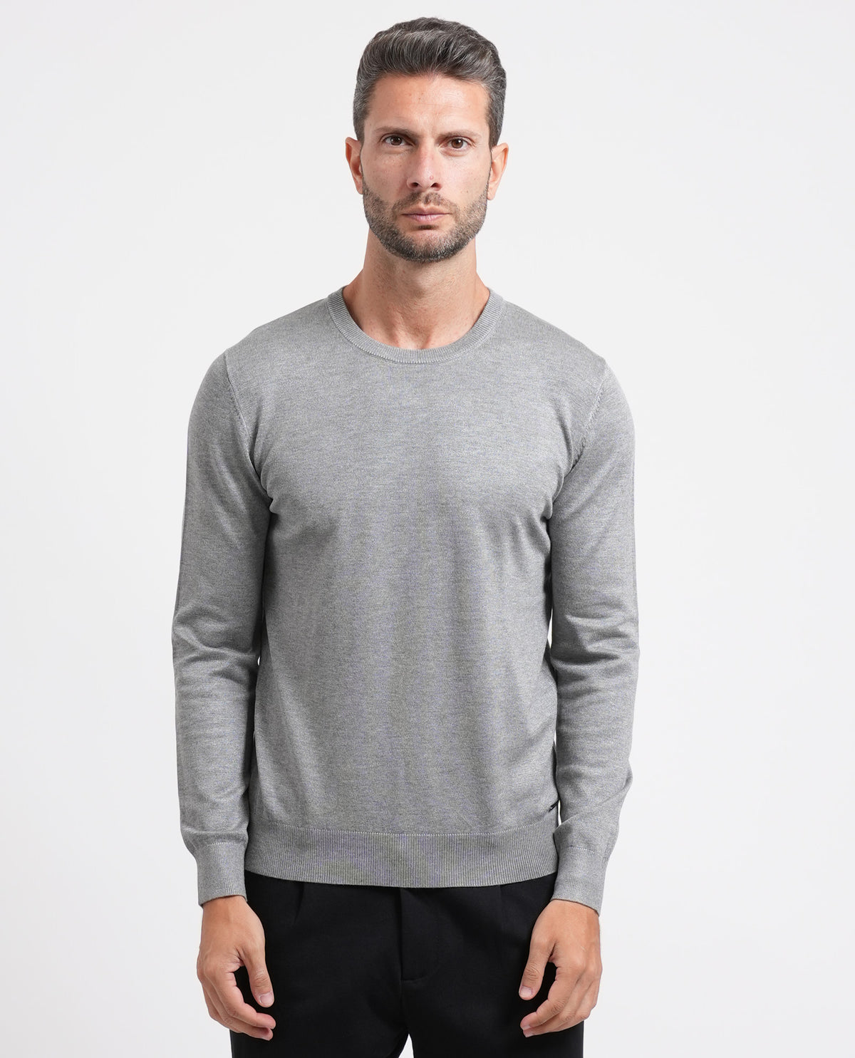 Maglia uomo Sette/Mezzo girocollo con targhetta 