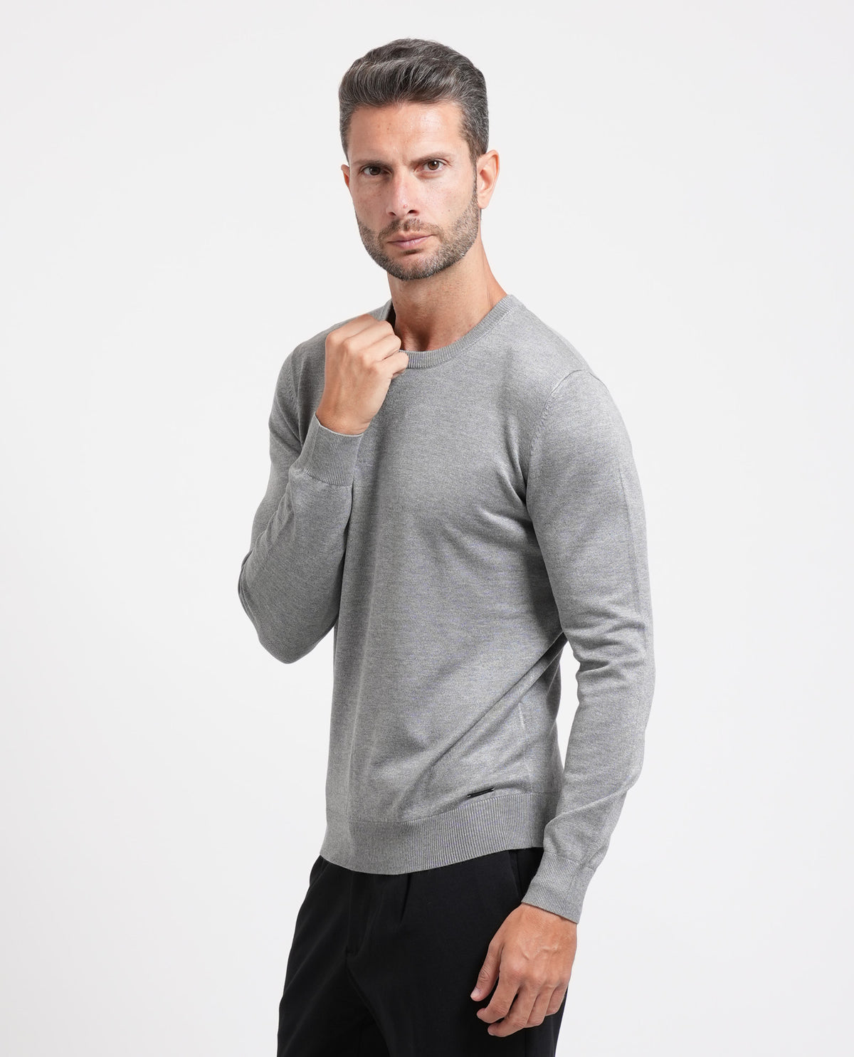 Maglia uomo Sette/Mezzo girocollo con targhetta 