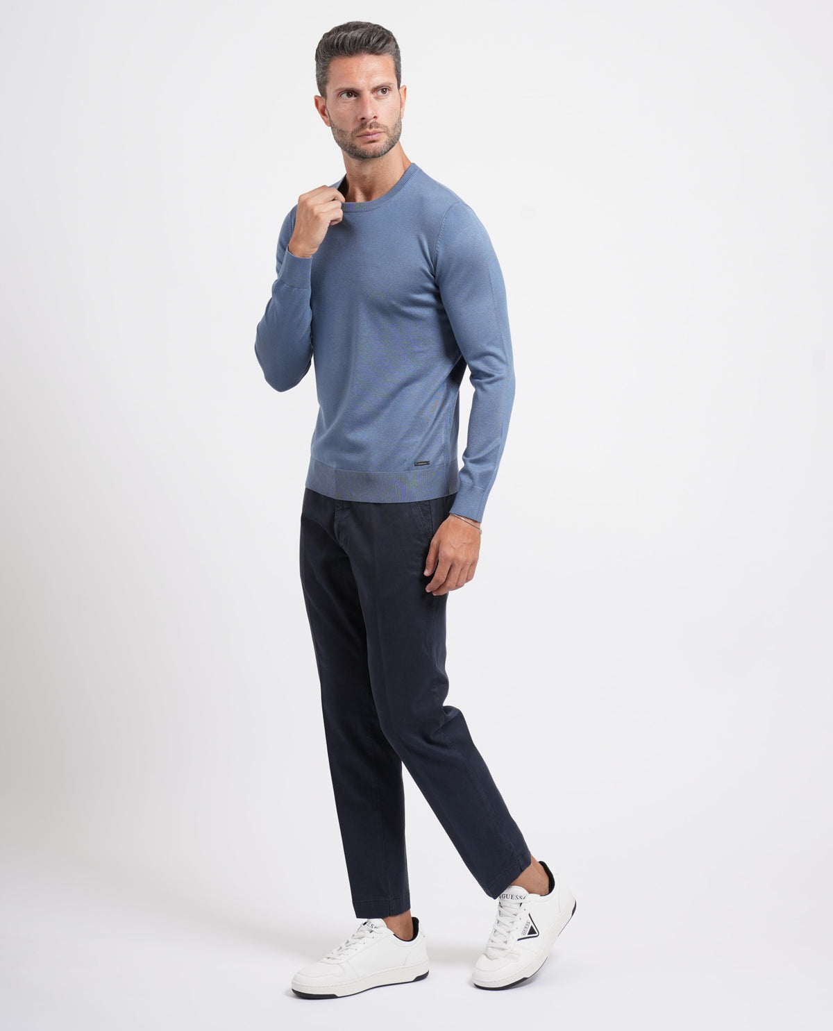 Maglia uomo Sette/Mezzo girocollo con targhetta 