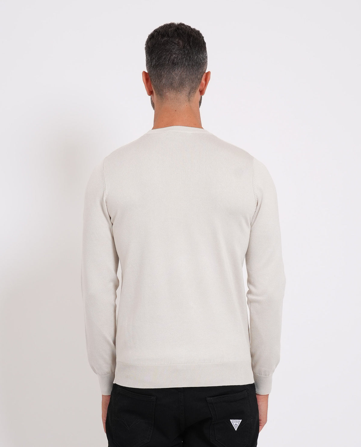 Maglia uomo Sette/Mezzo girocollo con targhetta<BR/> 