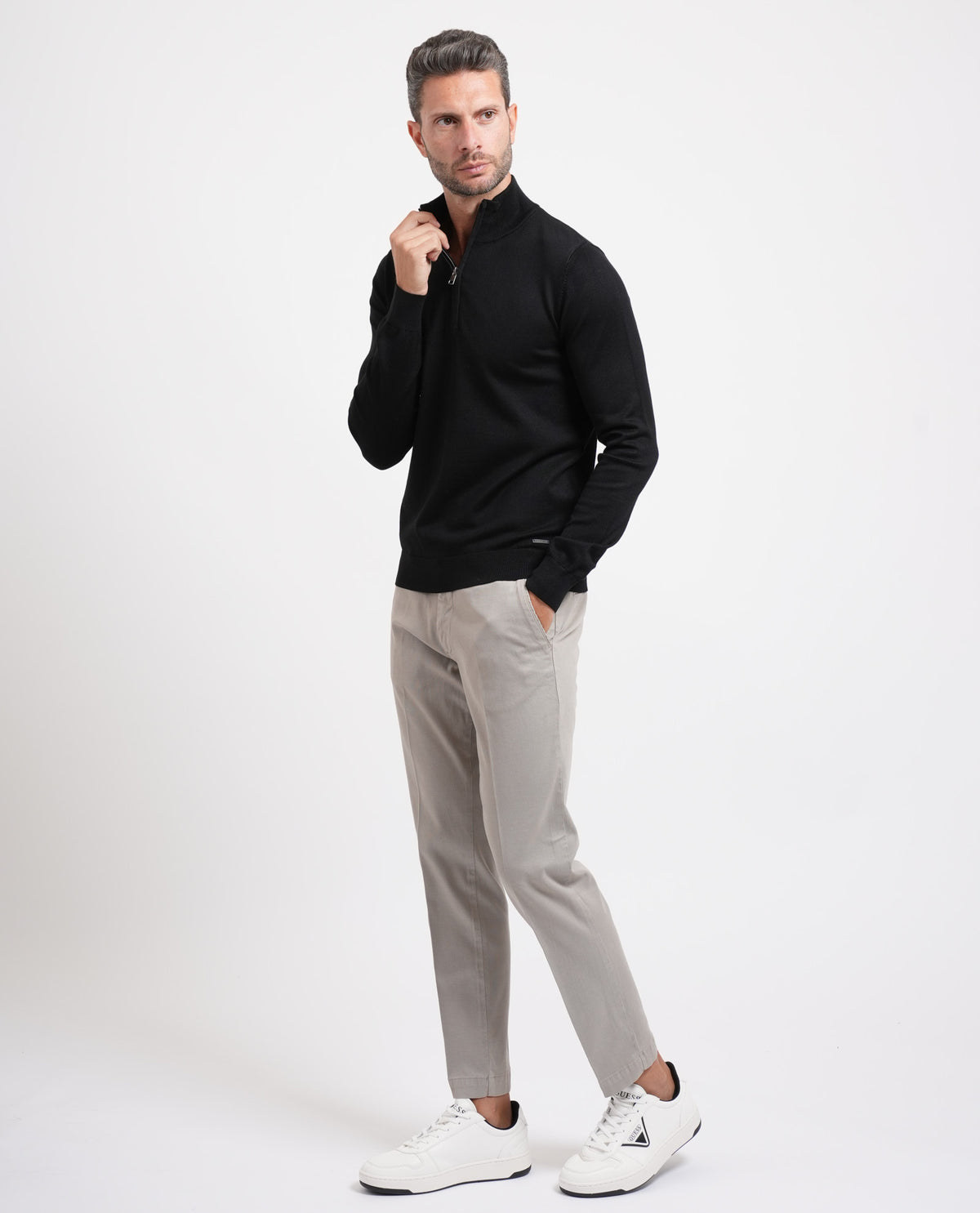 Maglione mezza zip Sette/Mezzo uomo 