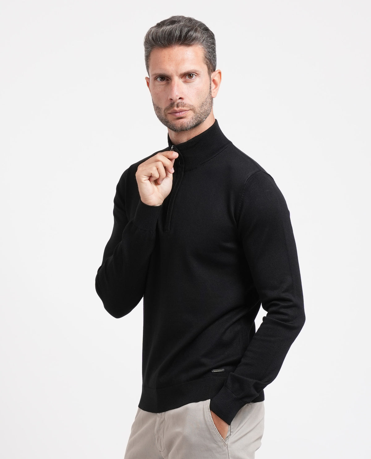 Maglione mezza zip Sette/Mezzo uomo 