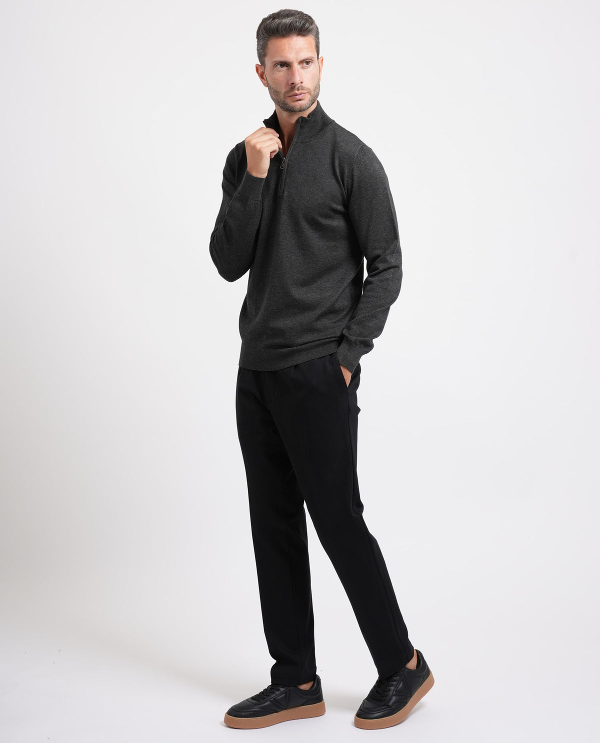 Maglione mezza zip Sette/Mezzo uomo 