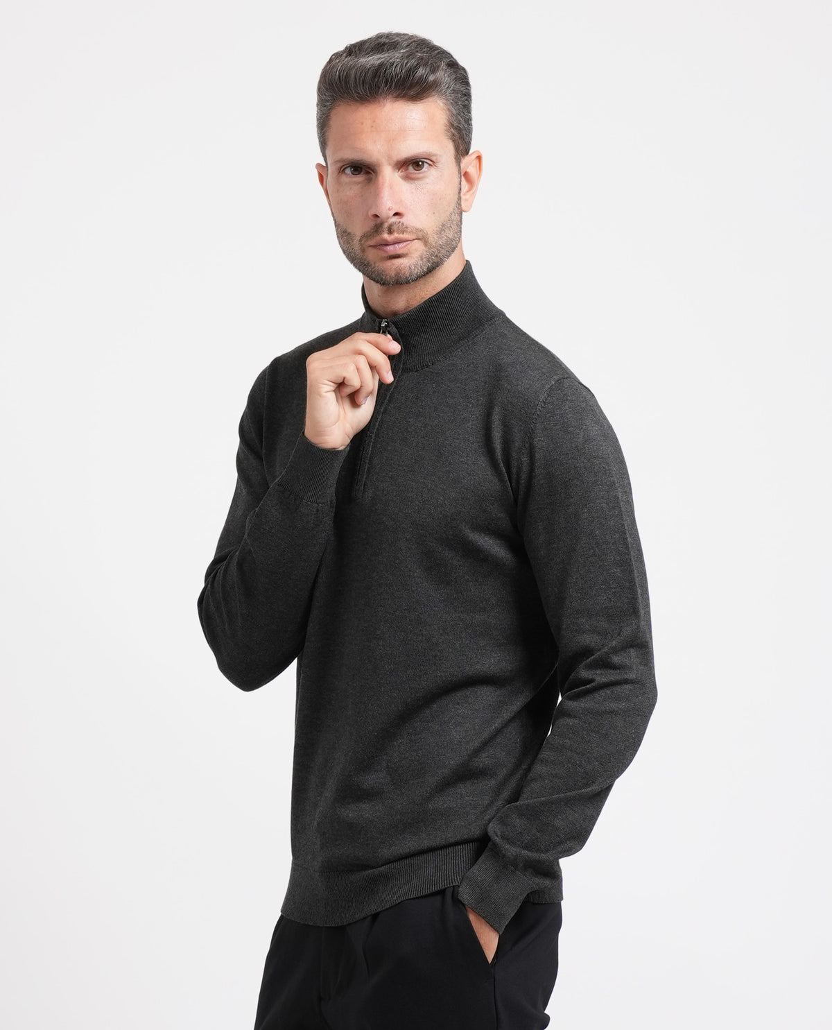 Maglione mezza zip Sette/Mezzo uomo 