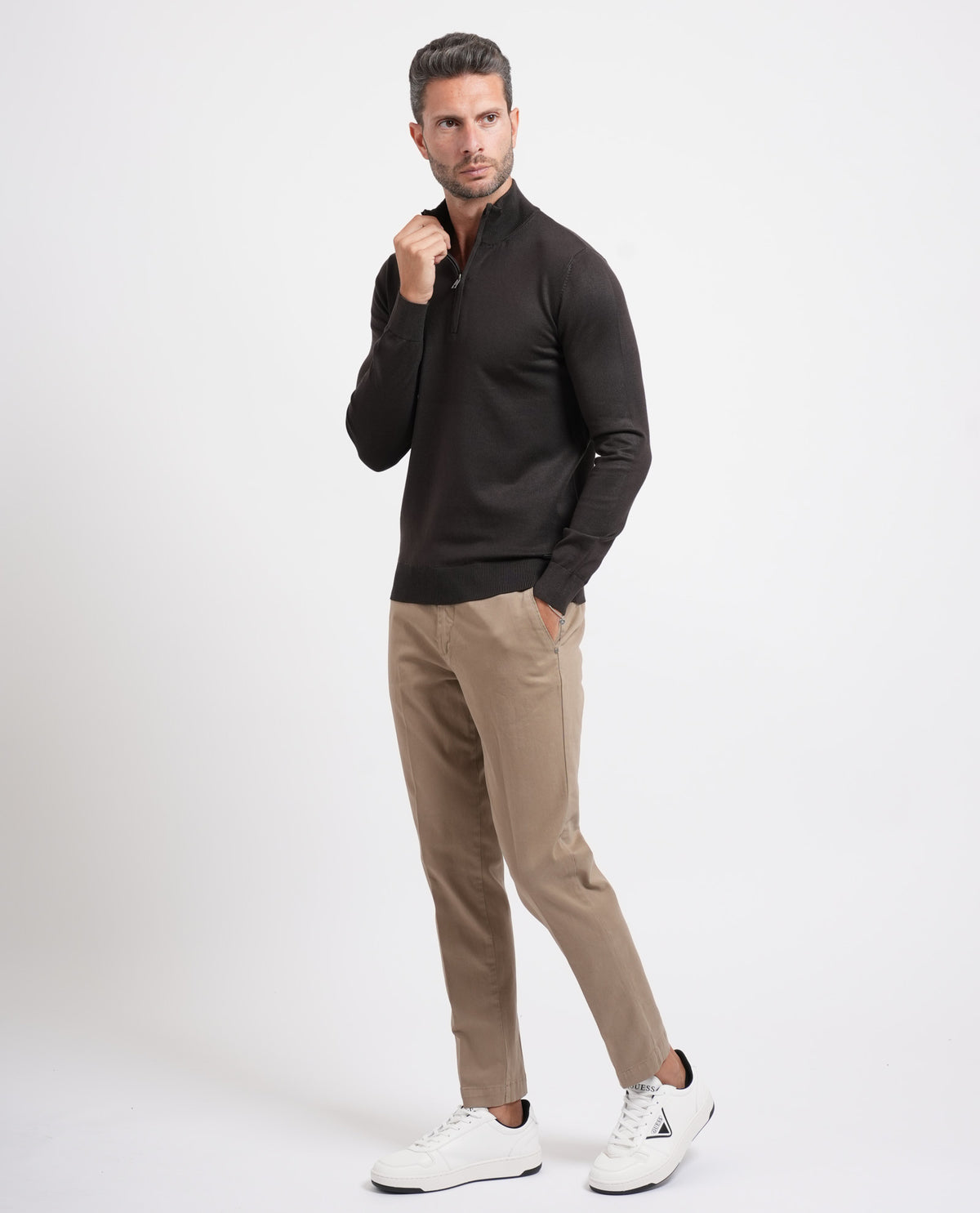 Maglione mezza zip Sette/Mezzo uomo 