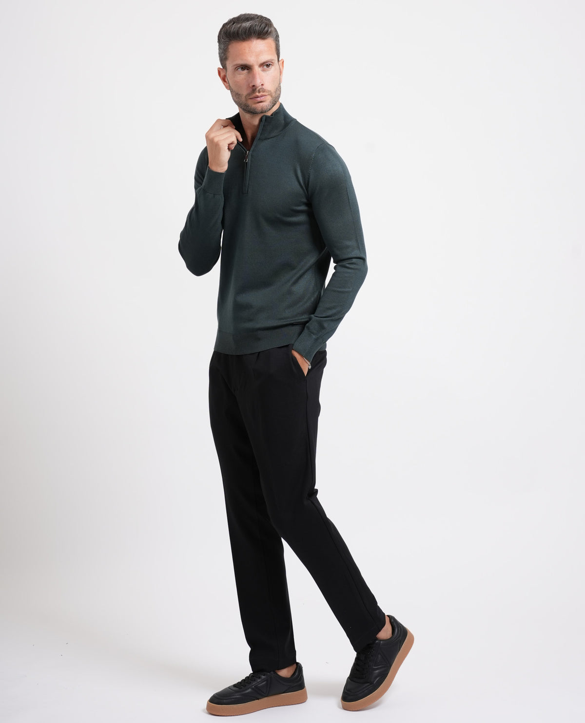 Maglione mezza zip Sette/Mezzo uomo 