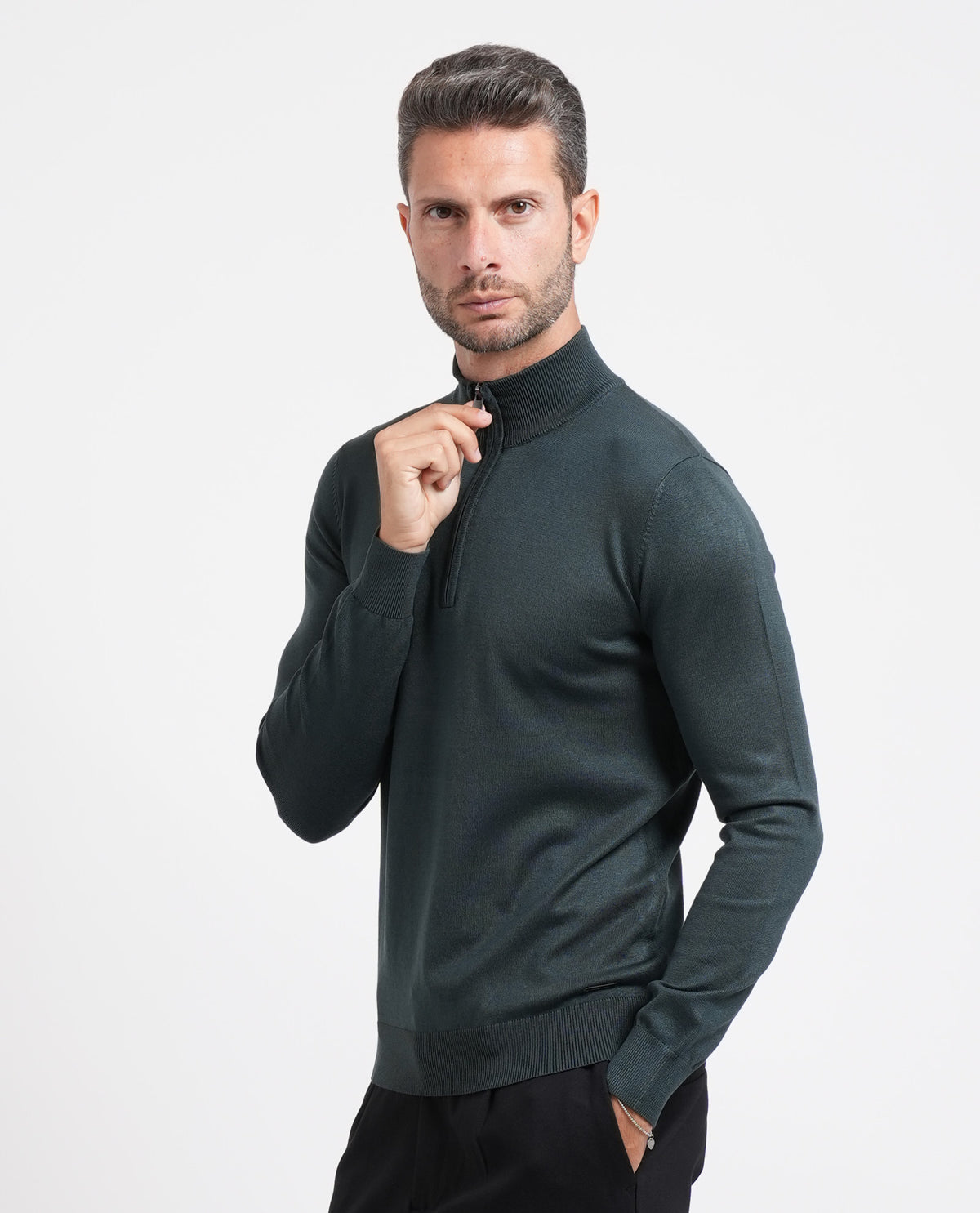 Maglione mezza zip Sette/Mezzo uomo 