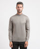 Seven-and-a-half gauge men's sweater with a mock neck