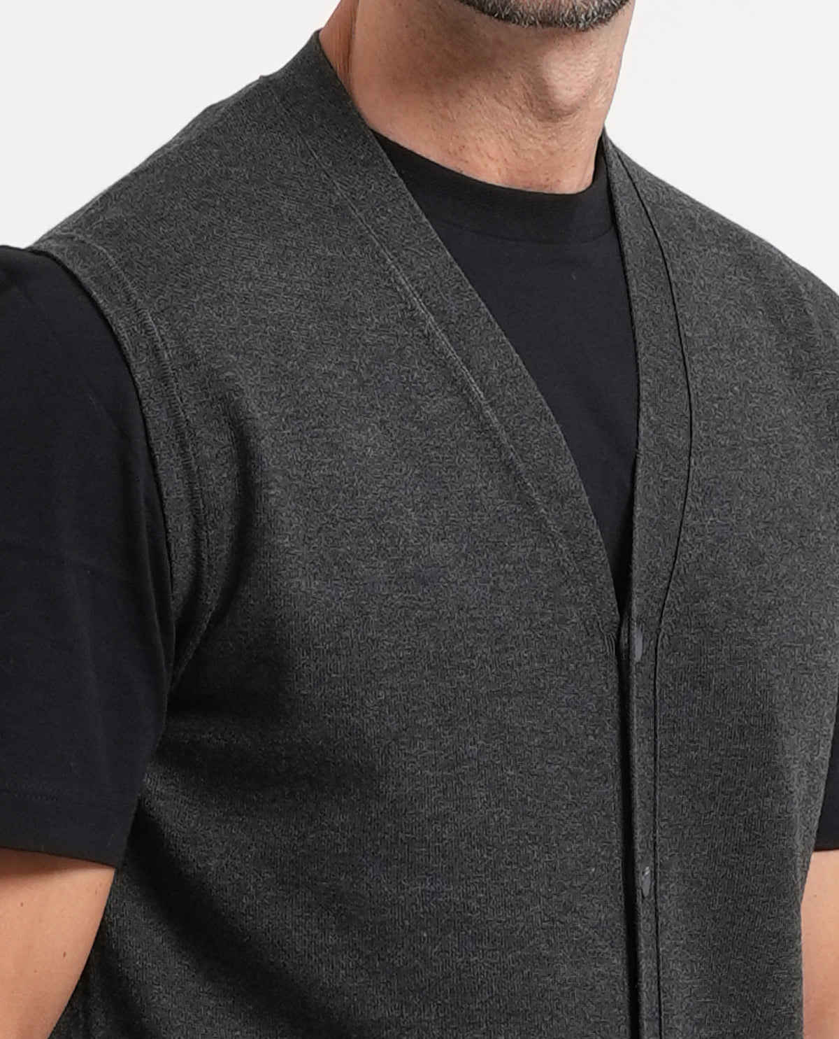 Cardigan uomo Sette/Mezzo smanicato 