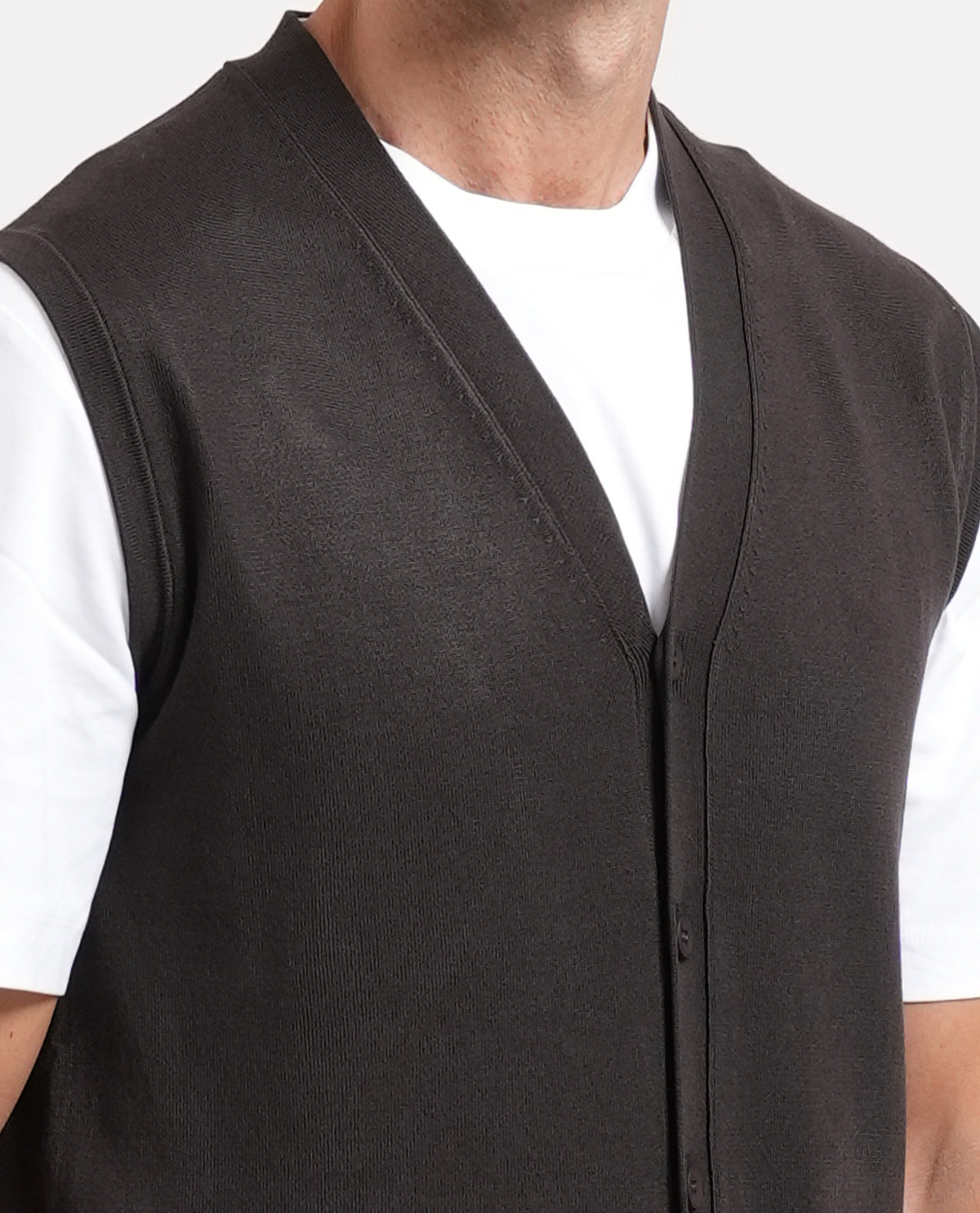 Cardigan uomo Sette/Mezzo smanicato 
