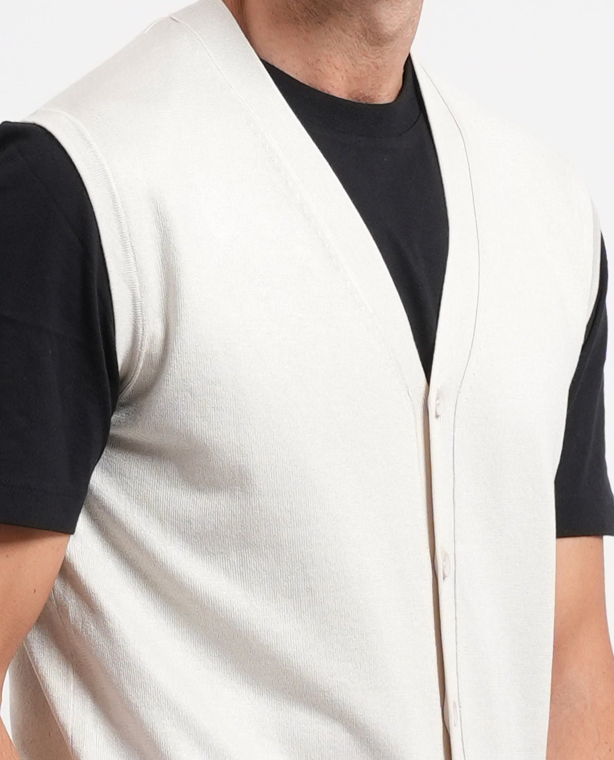 Cardigan uomo Sette/Mezzo smanicato 