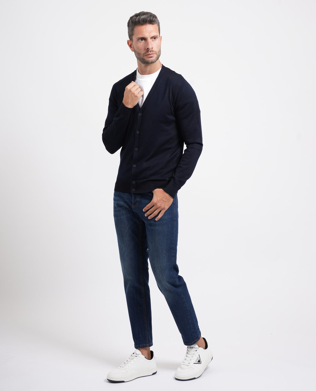Cardigan uomo Sette/Mezzo con bottoni 