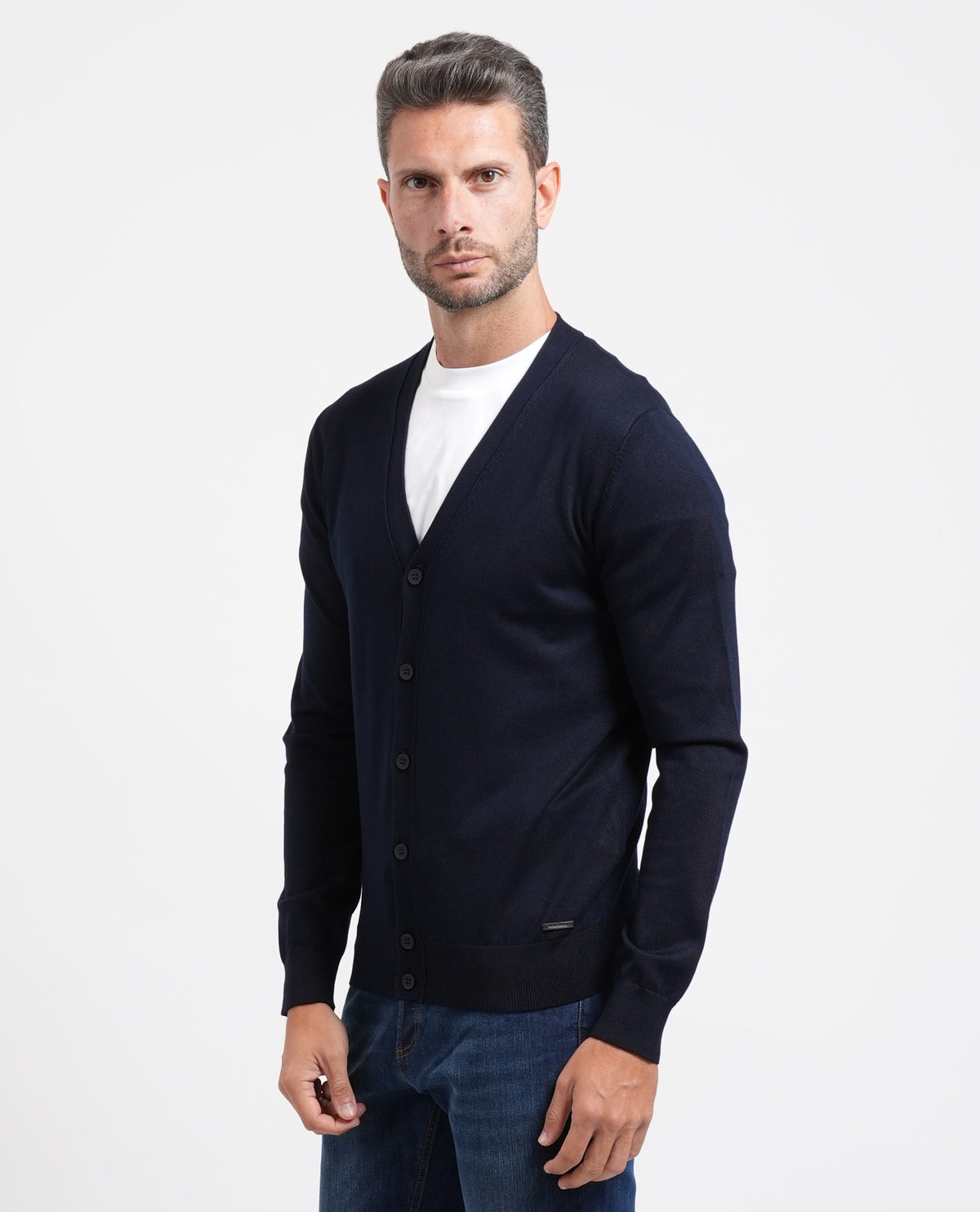 Cardigan uomo Sette/Mezzo con bottoni 