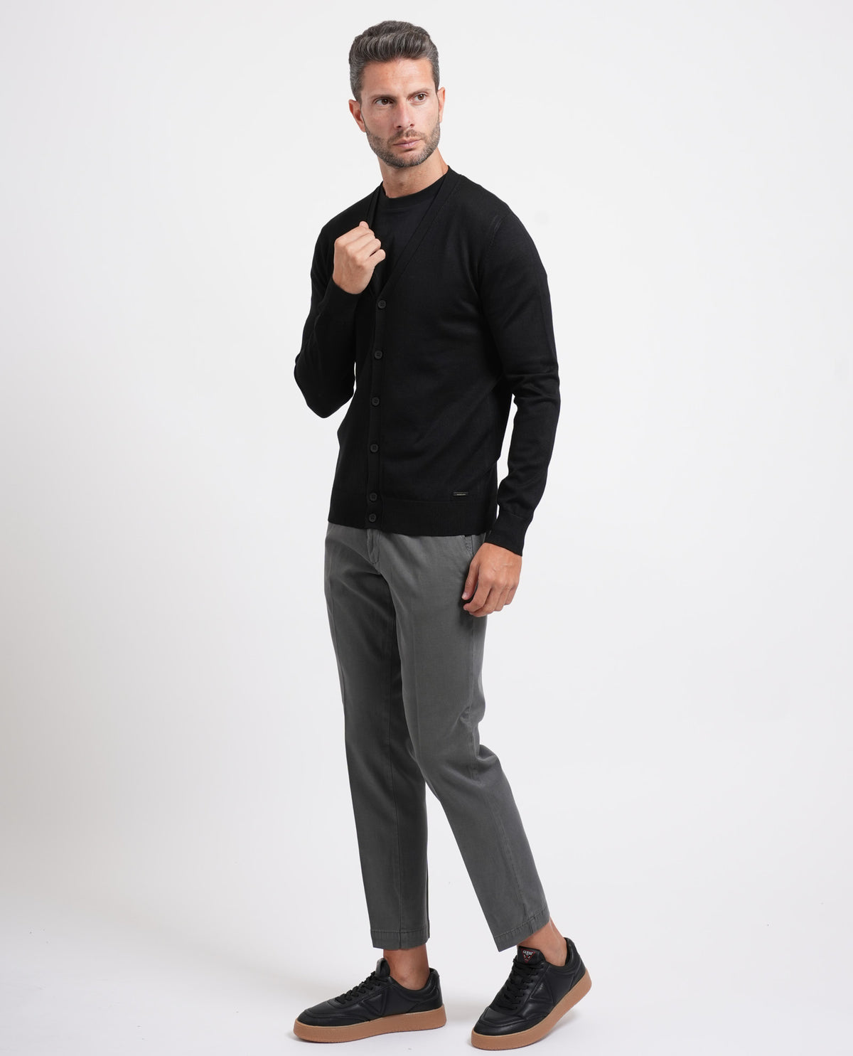Cardigan uomo Sette/Mezzo con bottoni 