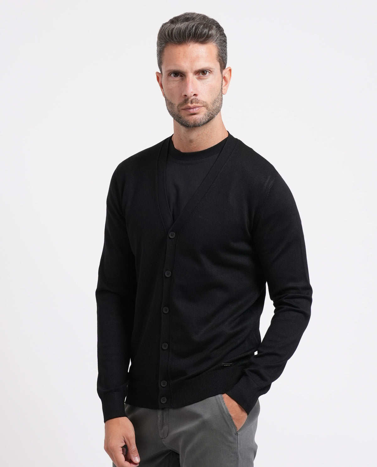 Cardigan uomo Sette/Mezzo con bottoni 