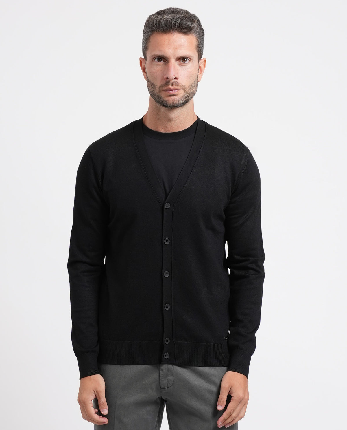 Cardigan uomo Sette/Mezzo con bottoni 