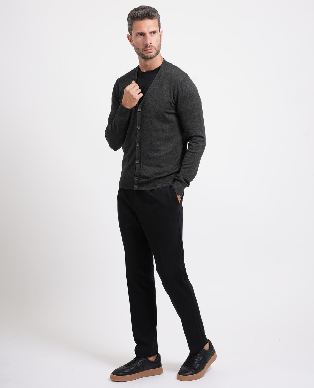 Cardigan uomo Sette/Mezzo con bottoni 
