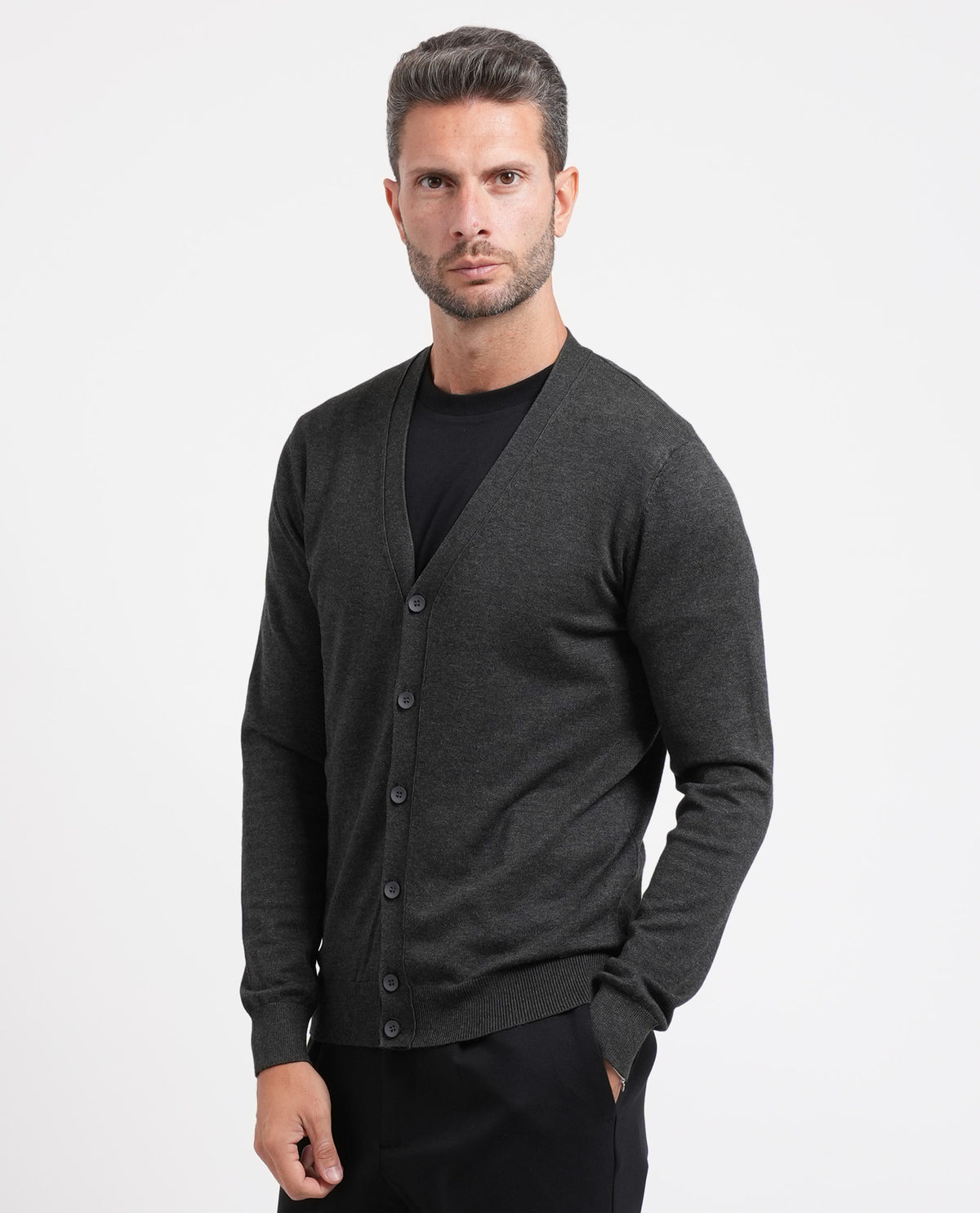 Cardigan uomo Sette/Mezzo con bottoni 