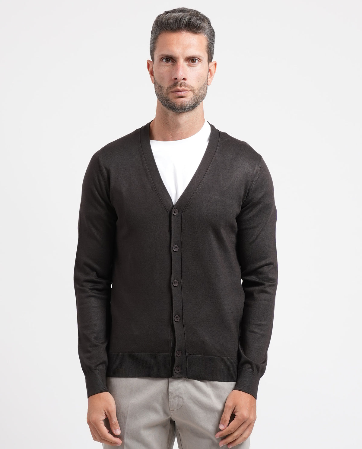 Cardigan uomo Sette/Mezzo con bottoni 