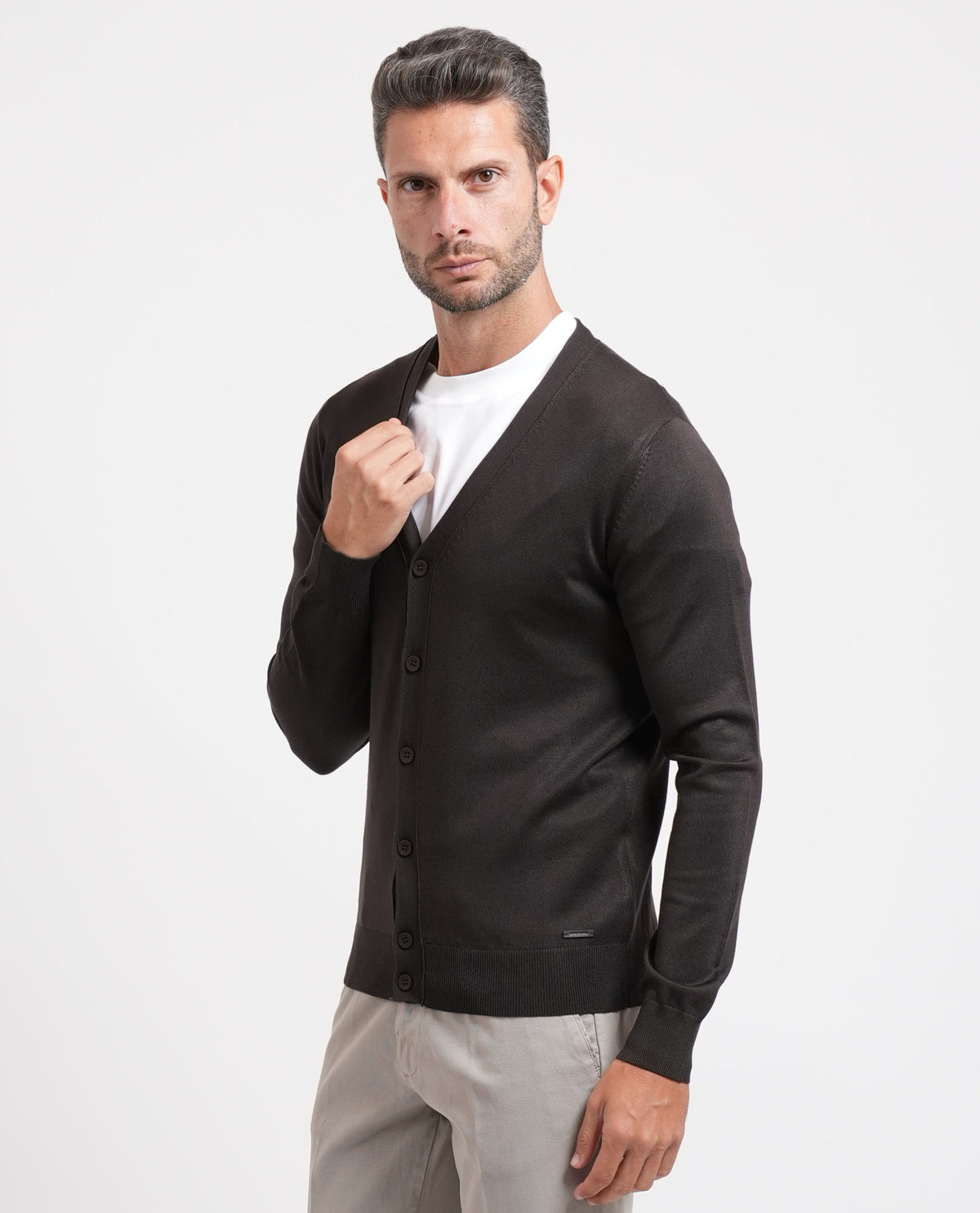 Cardigan uomo Sette/Mezzo con bottoni 