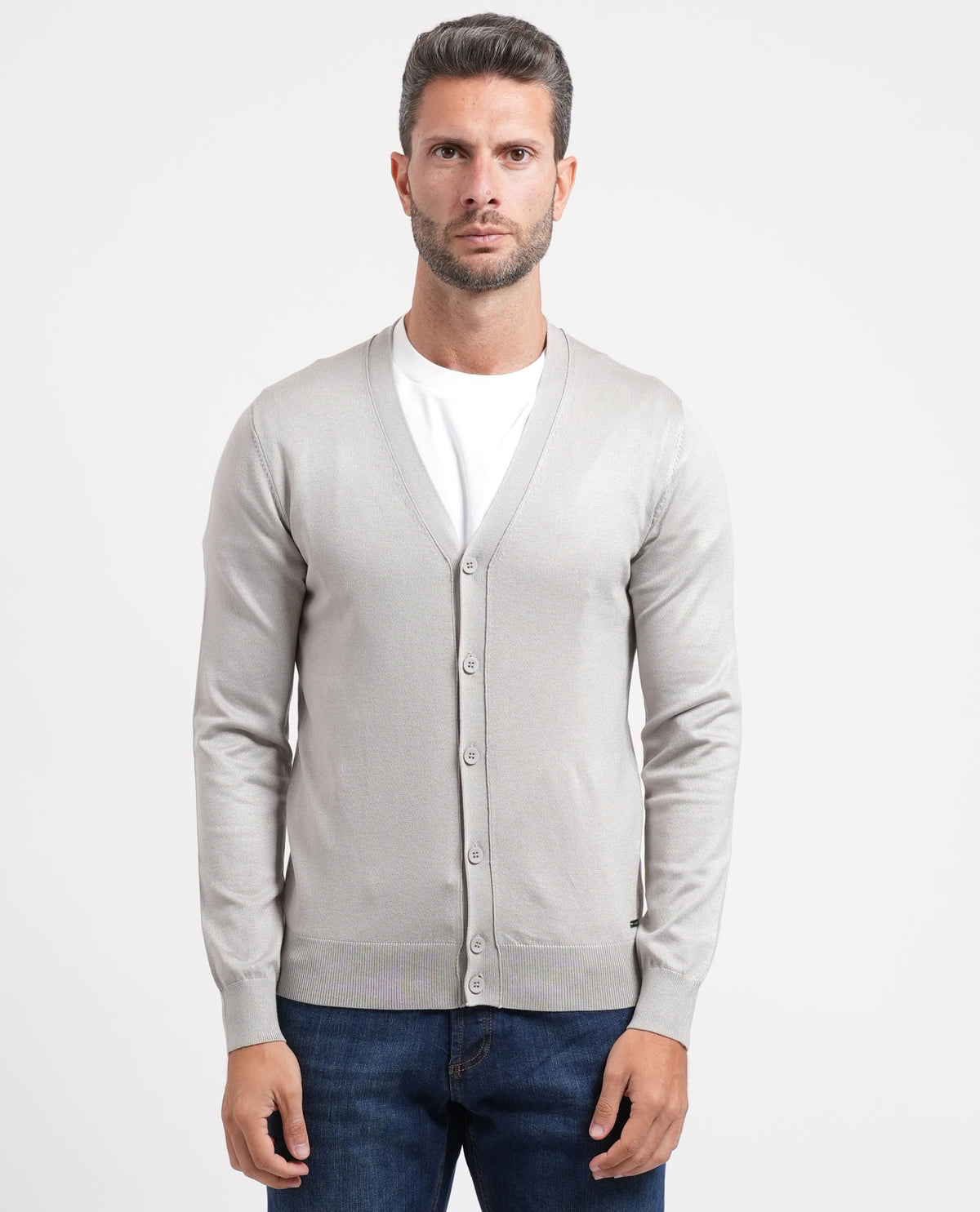 Cardigan uomo Sette/Mezzo con bottoni 