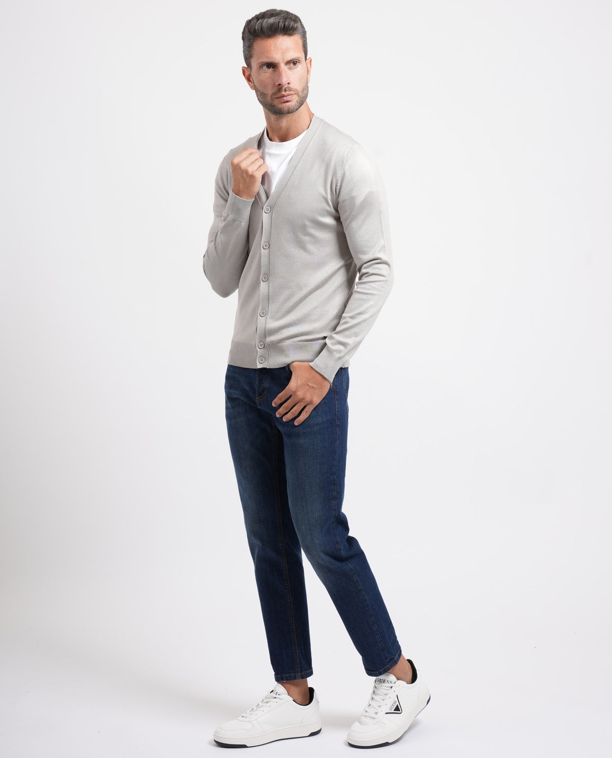 Cardigan uomo Sette/Mezzo con bottoni 
