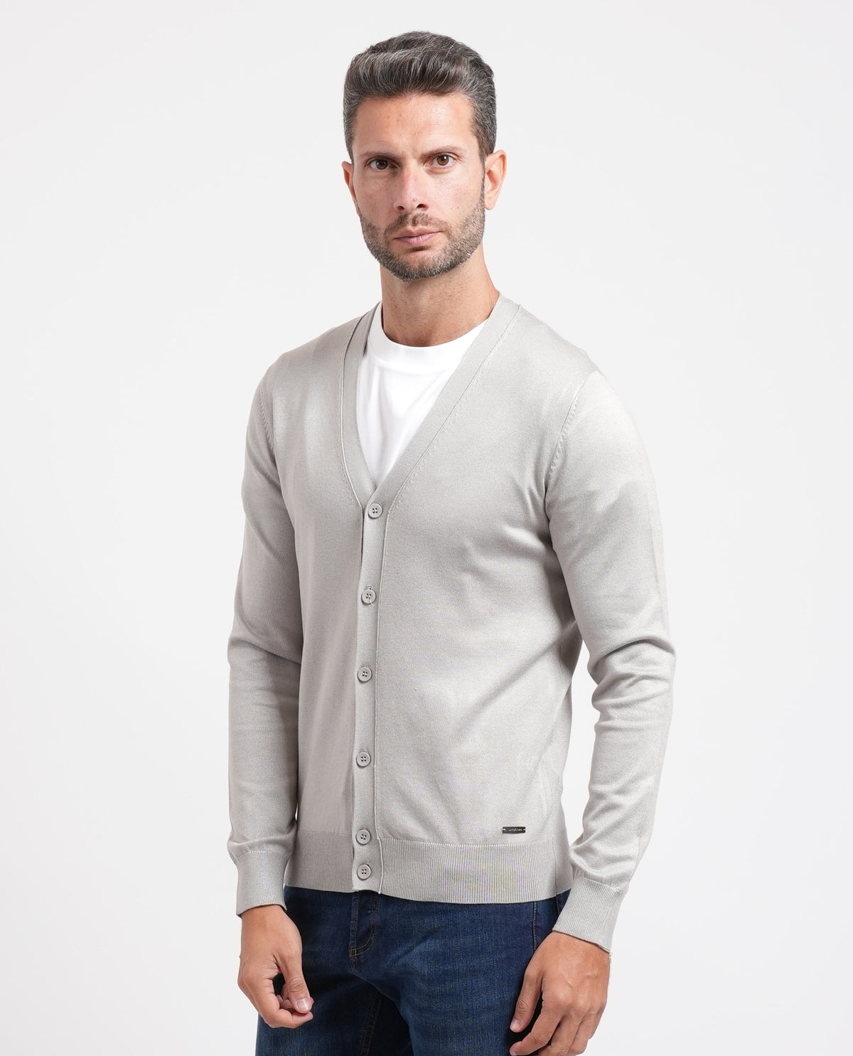 Cardigan uomo Sette/Mezzo con bottoni 