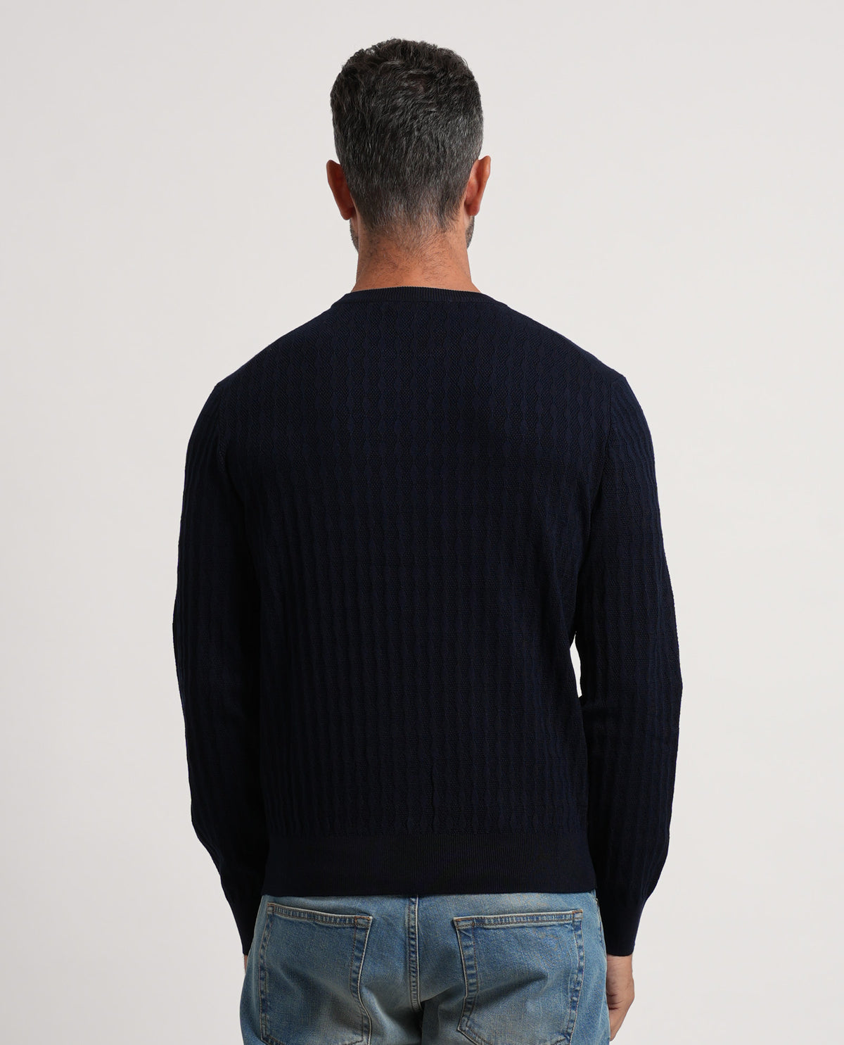 Maglione girocollo uomo Settemezzo con dettagli all-over 