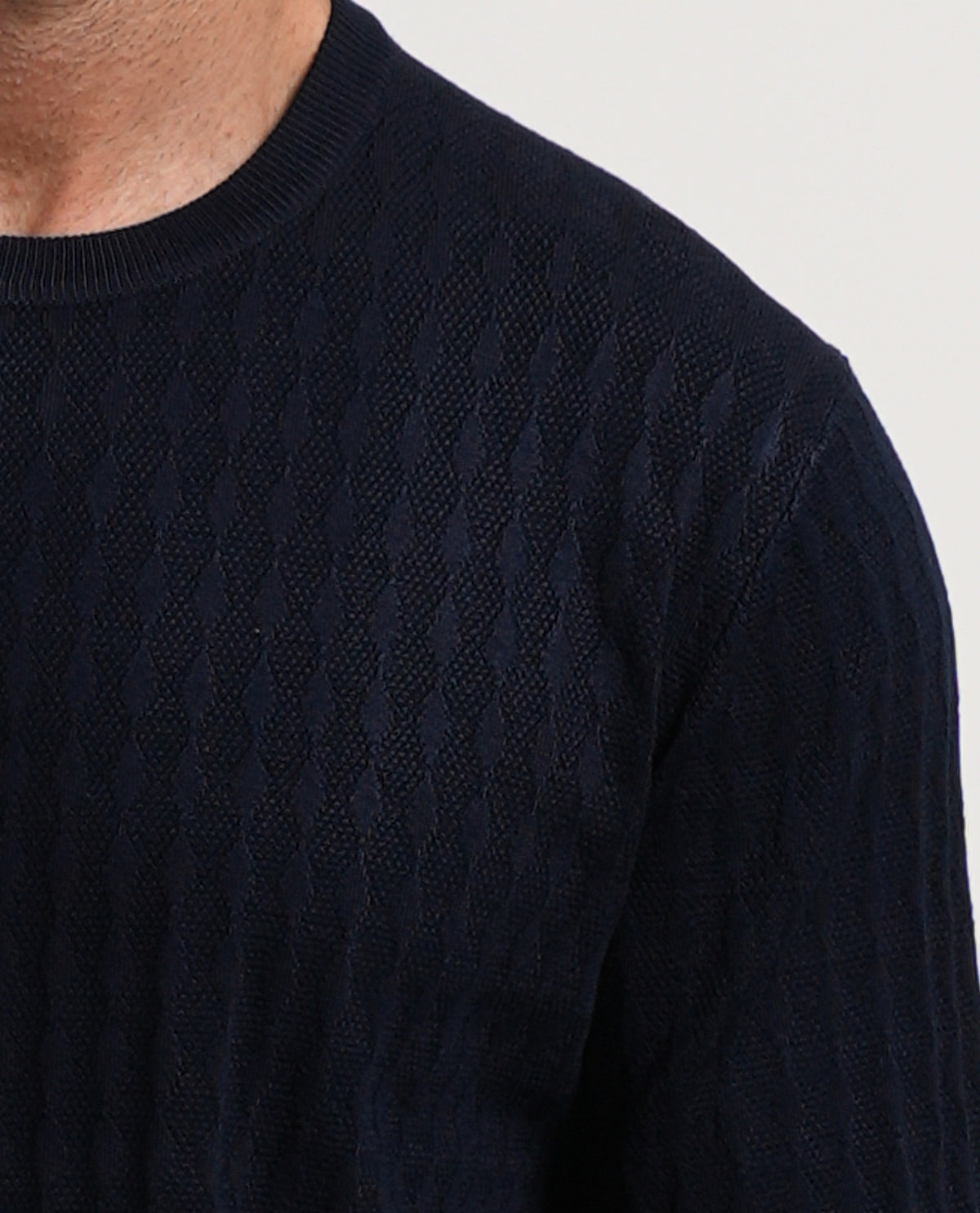 Maglione girocollo uomo Settemezzo con dettagli all-over 