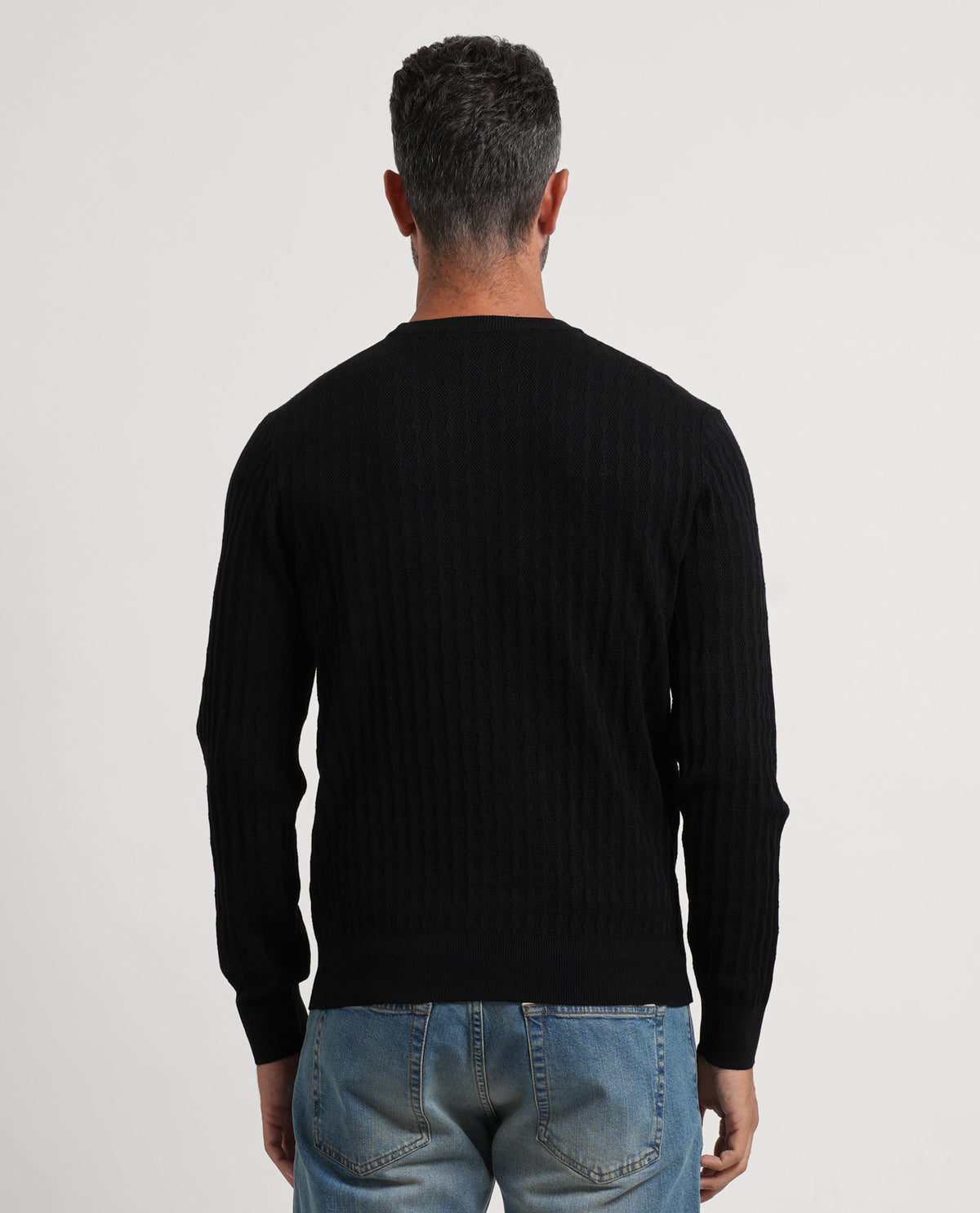 Maglione girocollo uomo Settemezzo con dettagli all-over 