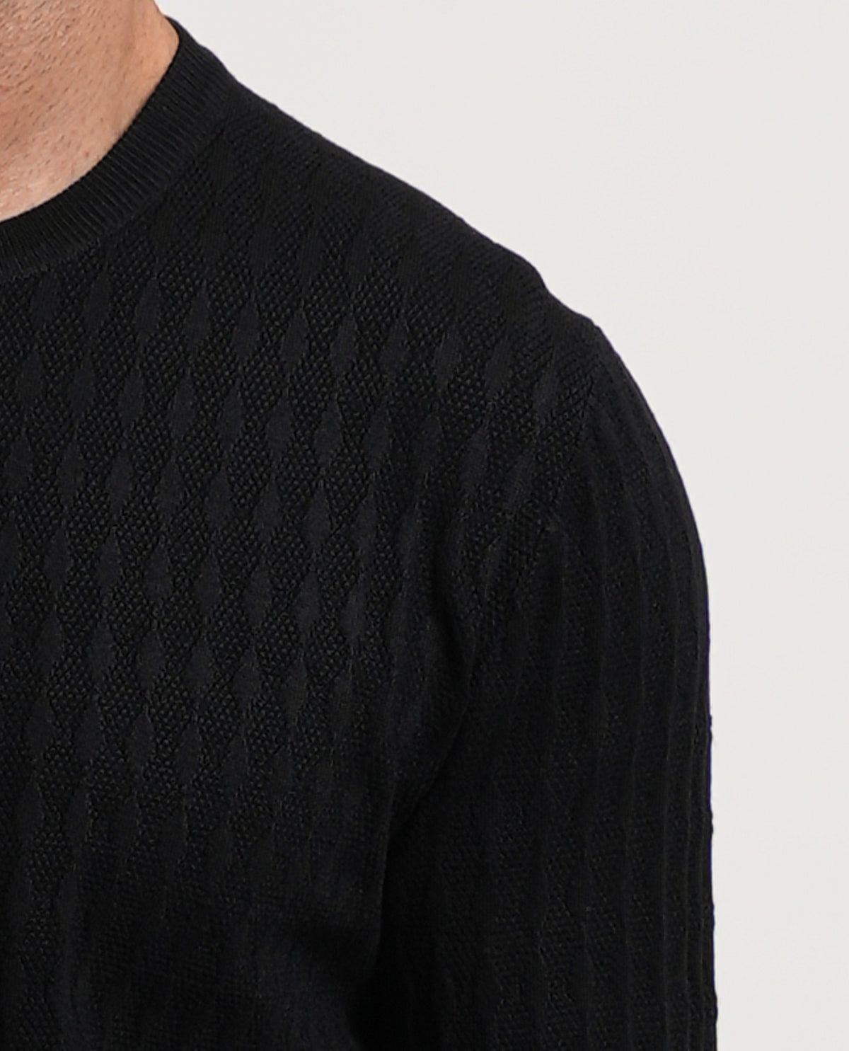 Maglione girocollo uomo Settemezzo con dettagli all-over 
