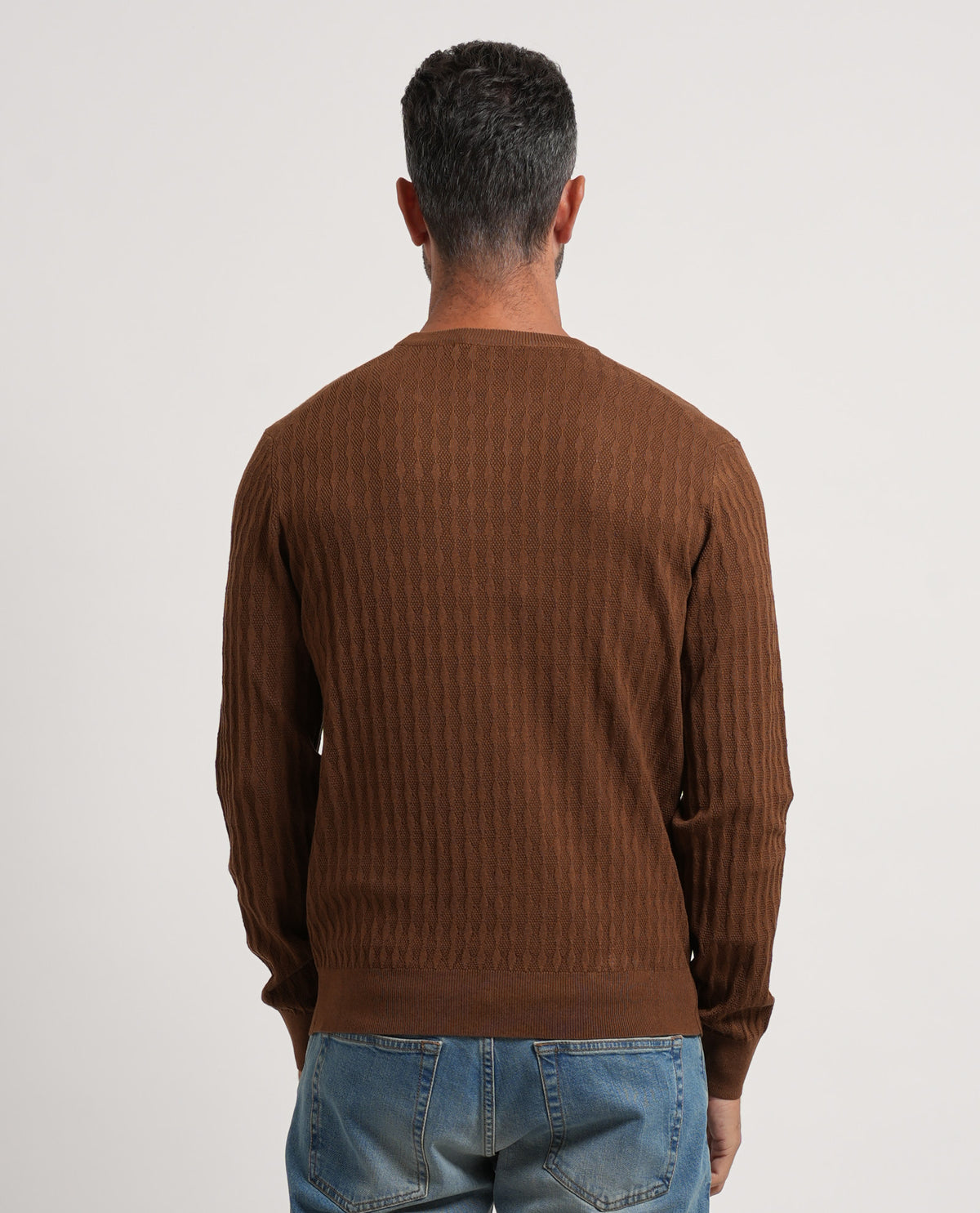 Maglione girocollo uomo Settemezzo con dettagli all-over 