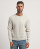 Settemezzo men's crew neck sweater with all-over details