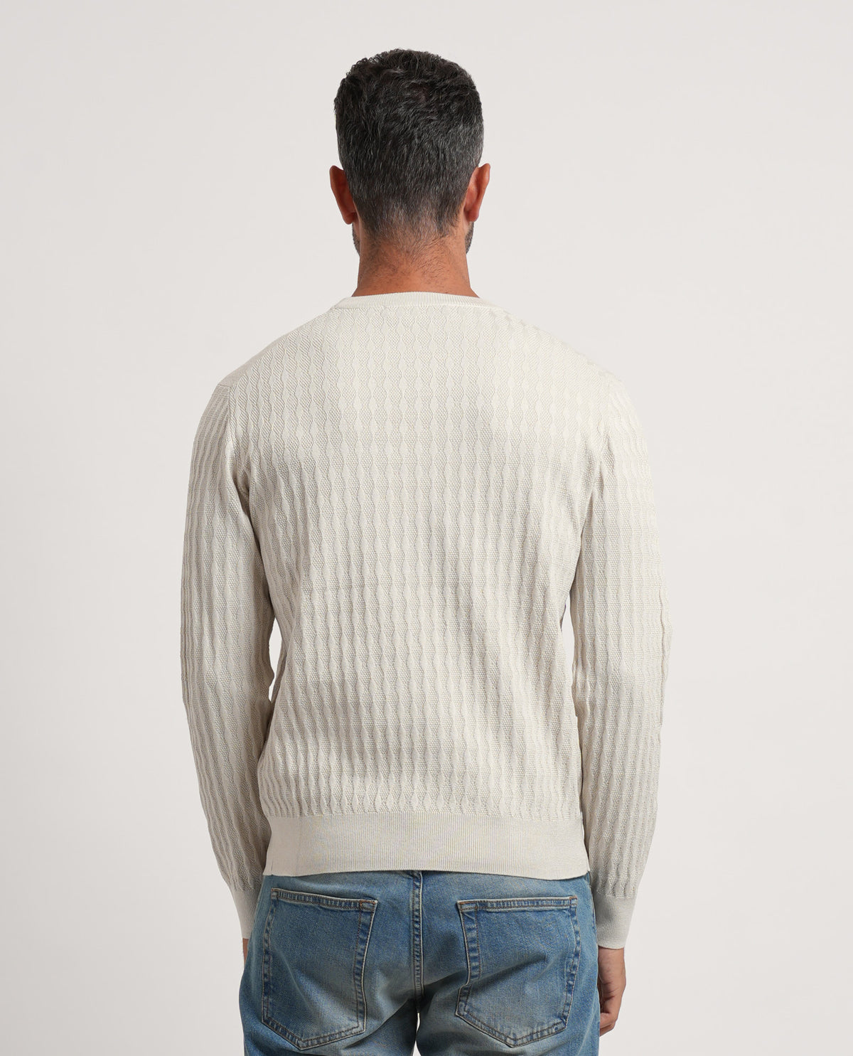 Maglione girocollo uomo Settemezzo con dettagli all-over 