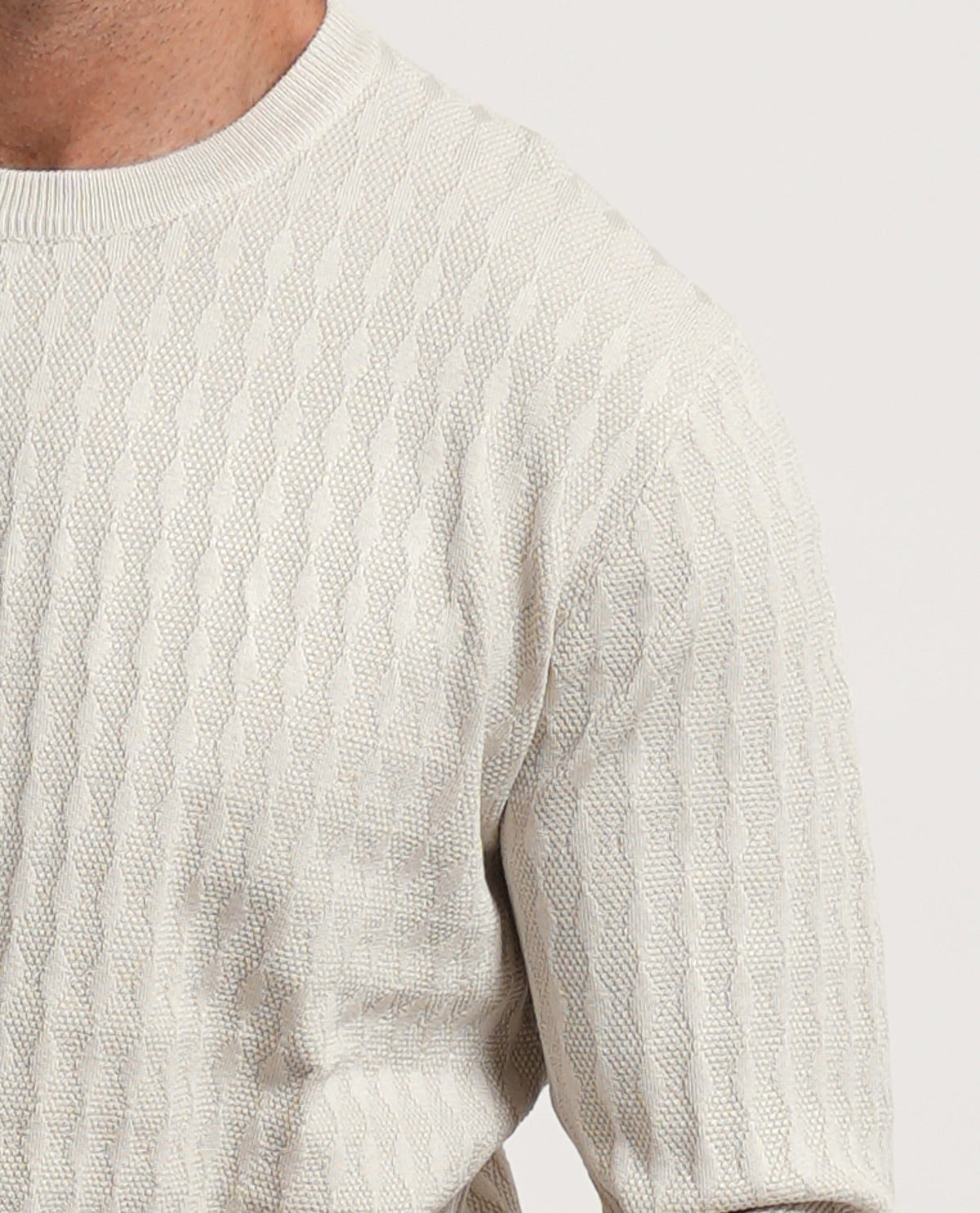 Maglione girocollo uomo Settemezzo con dettagli all-over 